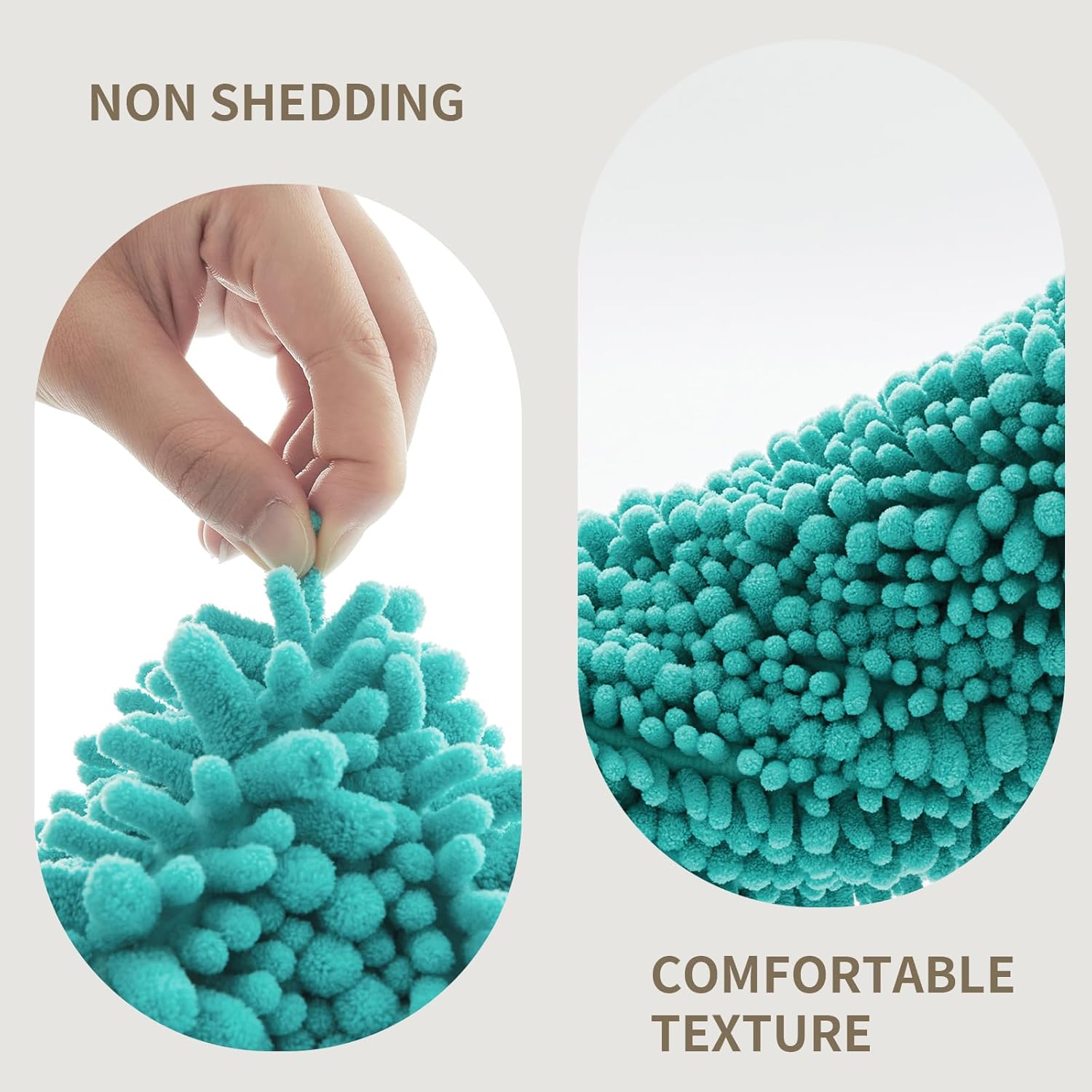 Bathroom Rugs Non Slip Washable 70x24, Extra Thick Soft Chenille Absorbent Bath Mat, High Density Barrier Non Slip Backing, Quick Dry Plush Shaggy Floor Carpet for Tub&Shower, TealBlue