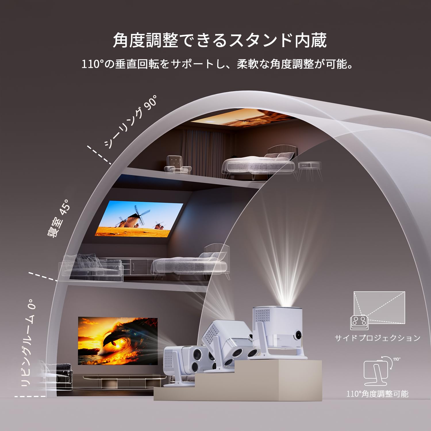 Amazon.co.jp: 【Google TV搭載·2025新型】Aurzen プロジェクター 家庭
