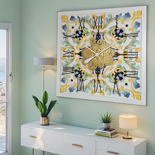 Vista 184 de The Gears - Reloj de pared con engranajes móviles (Vietri, redondo de 36 pulgadas)