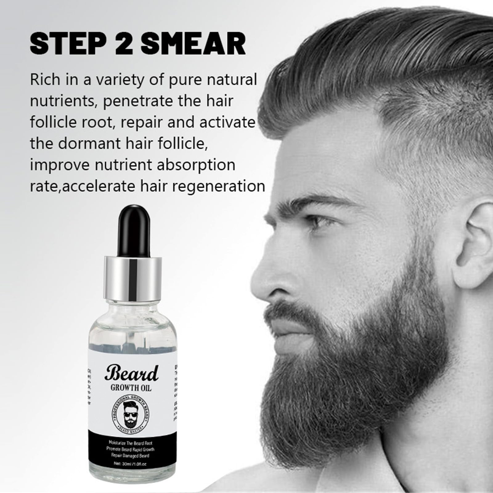 Kit Barba Uomo,Olio Barba,Shampoo Barba,Balsamo Barba,Anti-Crespo,Idratante E Modellante,Regalo Perfetto Per Uomini, Mariti O Padri