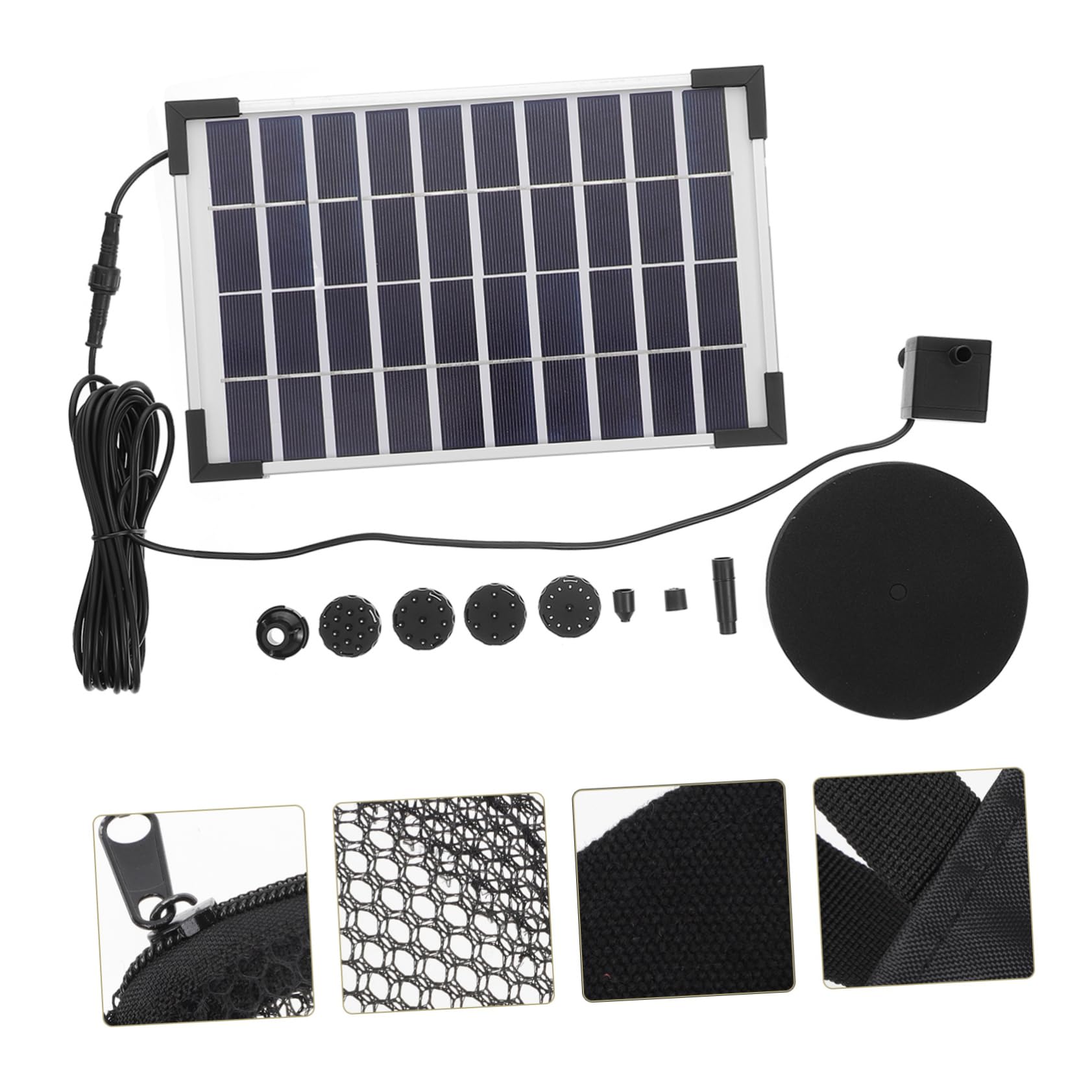 Yardwe Pompe Automatique - Pompe À Eau Avec 6 Arroseurs Pour Bassin De Jardin Alimentée Par Énergie Solaire Sans Électricité
