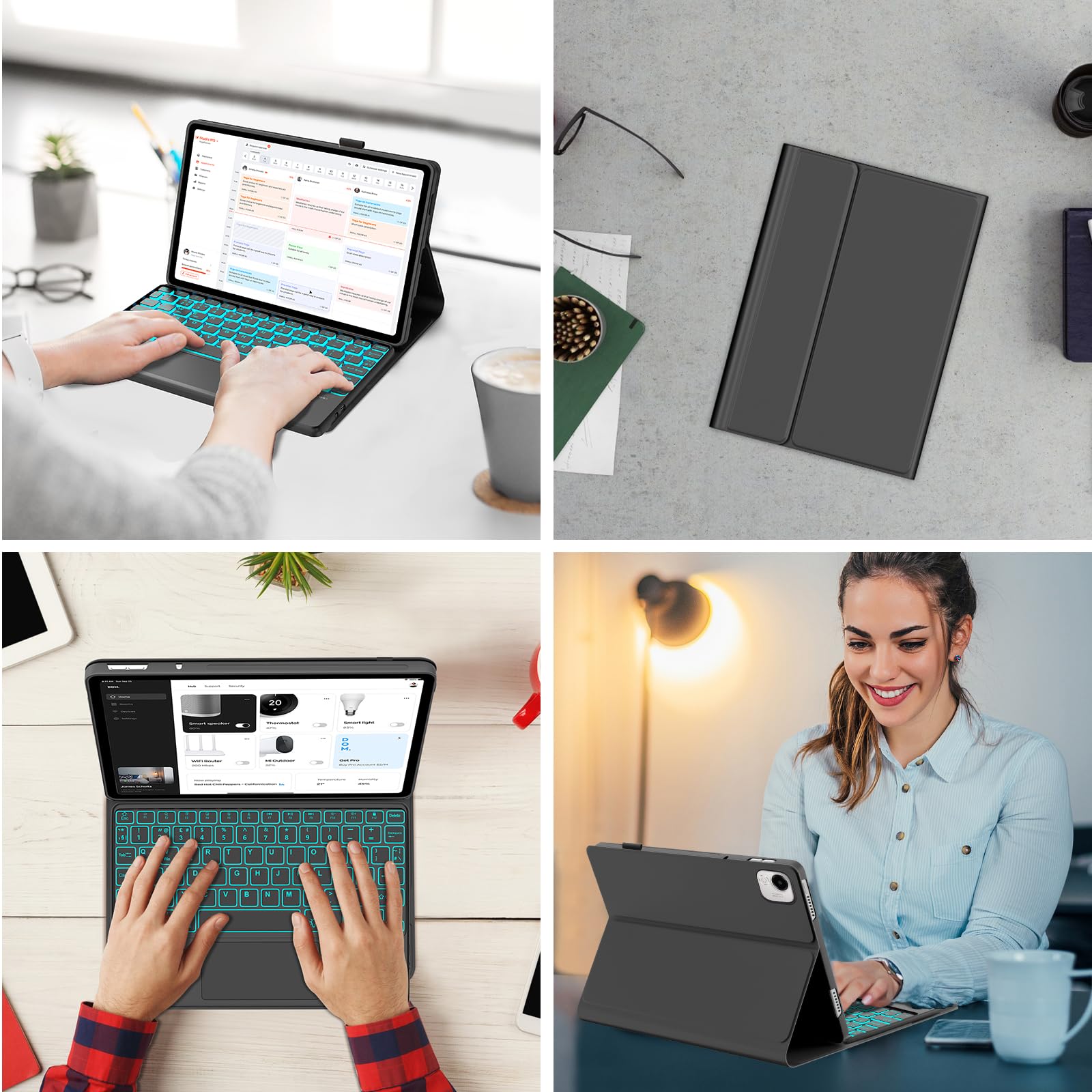 Funda con Teclado para Honor X9a 11.5 Pulgadas 2025 | [Español] Retroiluminado Bluetooth Magnéticamente Teclado con Funda Delgada y Touchpad para Tablet Honor X9a 2025 11.5, Negro