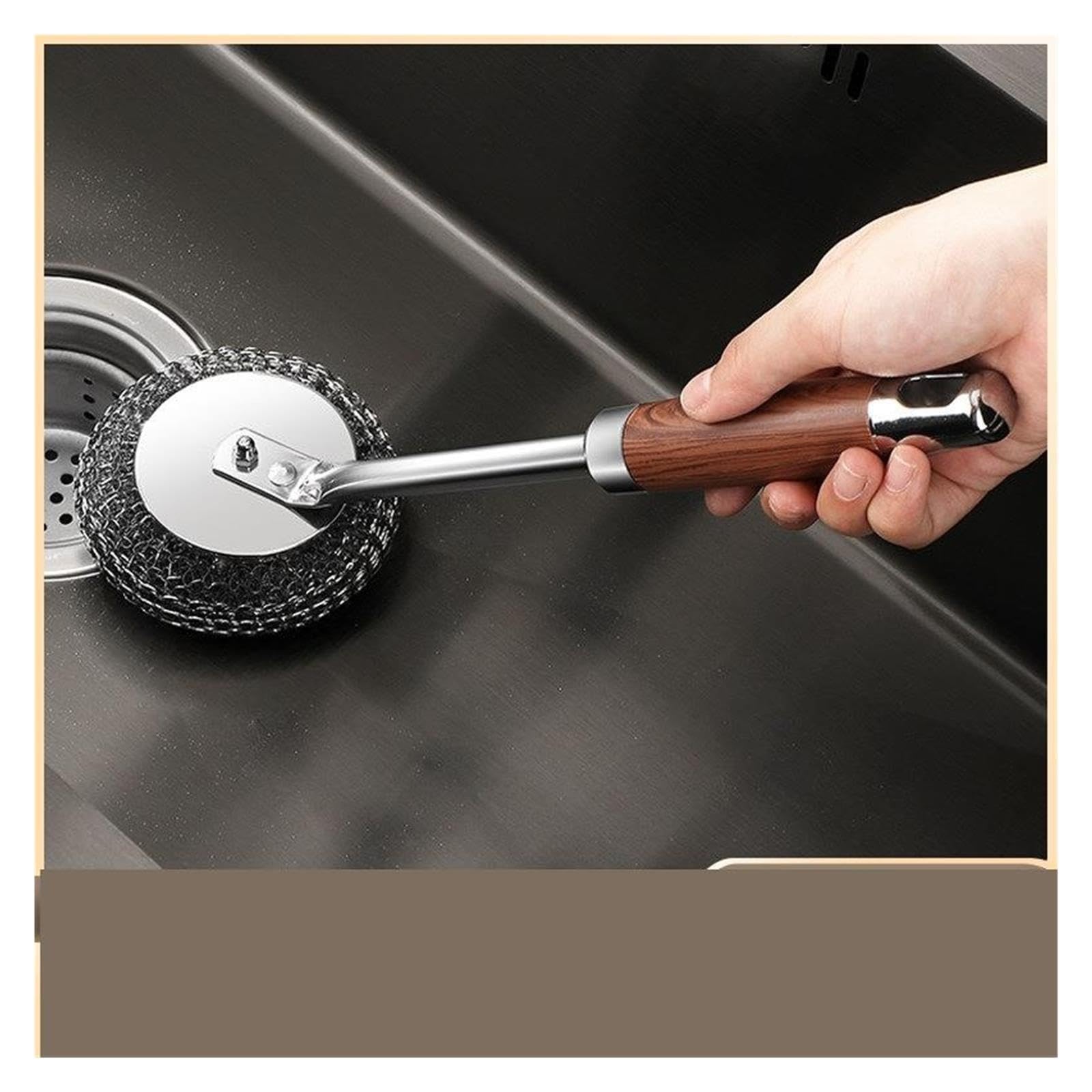 2pcs Extra Thick Stainless Steel Pot Brush pour Cuisine