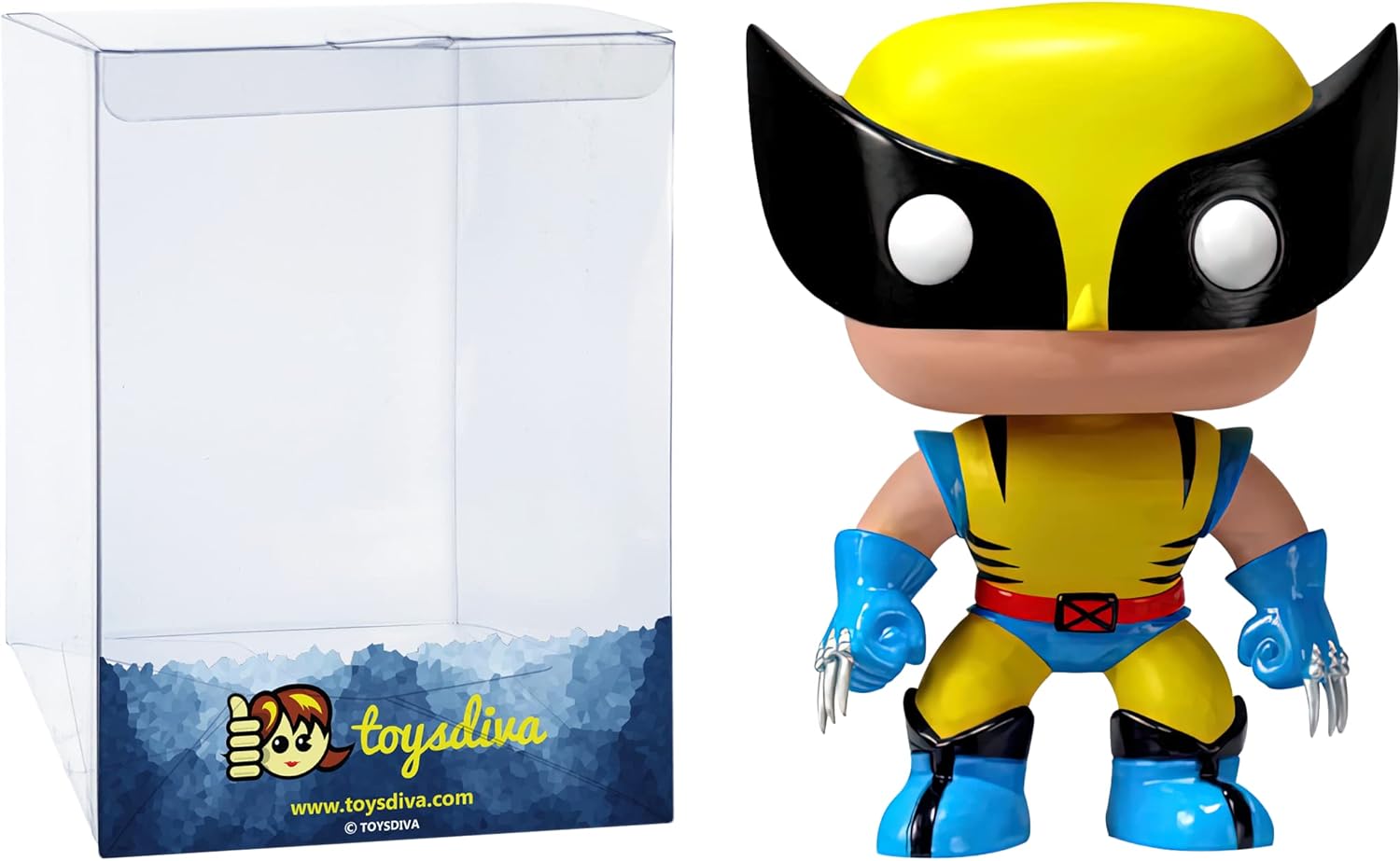 Funko W o l v e r i n e : P o p ! Vinyl Figurine Bundle with 1 Compatible 'ToysDiva' Graphic Protector (005-02277 - B)