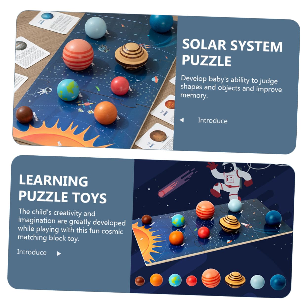 iplusmile Puzzle Educativo Planetas y Sistema Solar para Niños Montessori Pequeño Juego Cognitivo Espacial Juguete Preescolar Aprendizaje y Desarrollo 1 Set De Madera