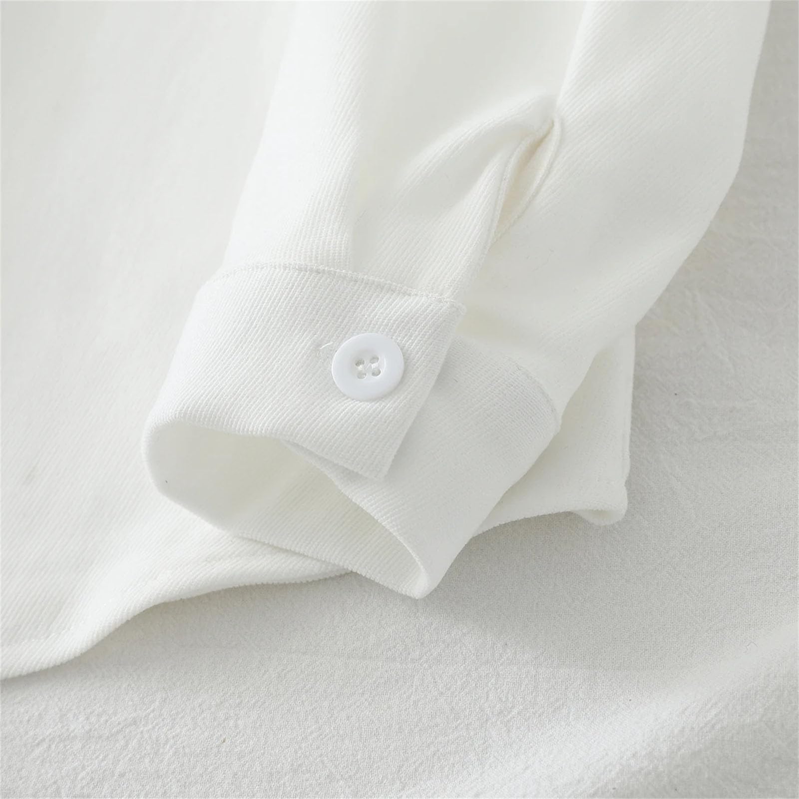 Camisas de algodón con botones para mujer, holgadas, informales, de manga larga, para oficina, trabajo