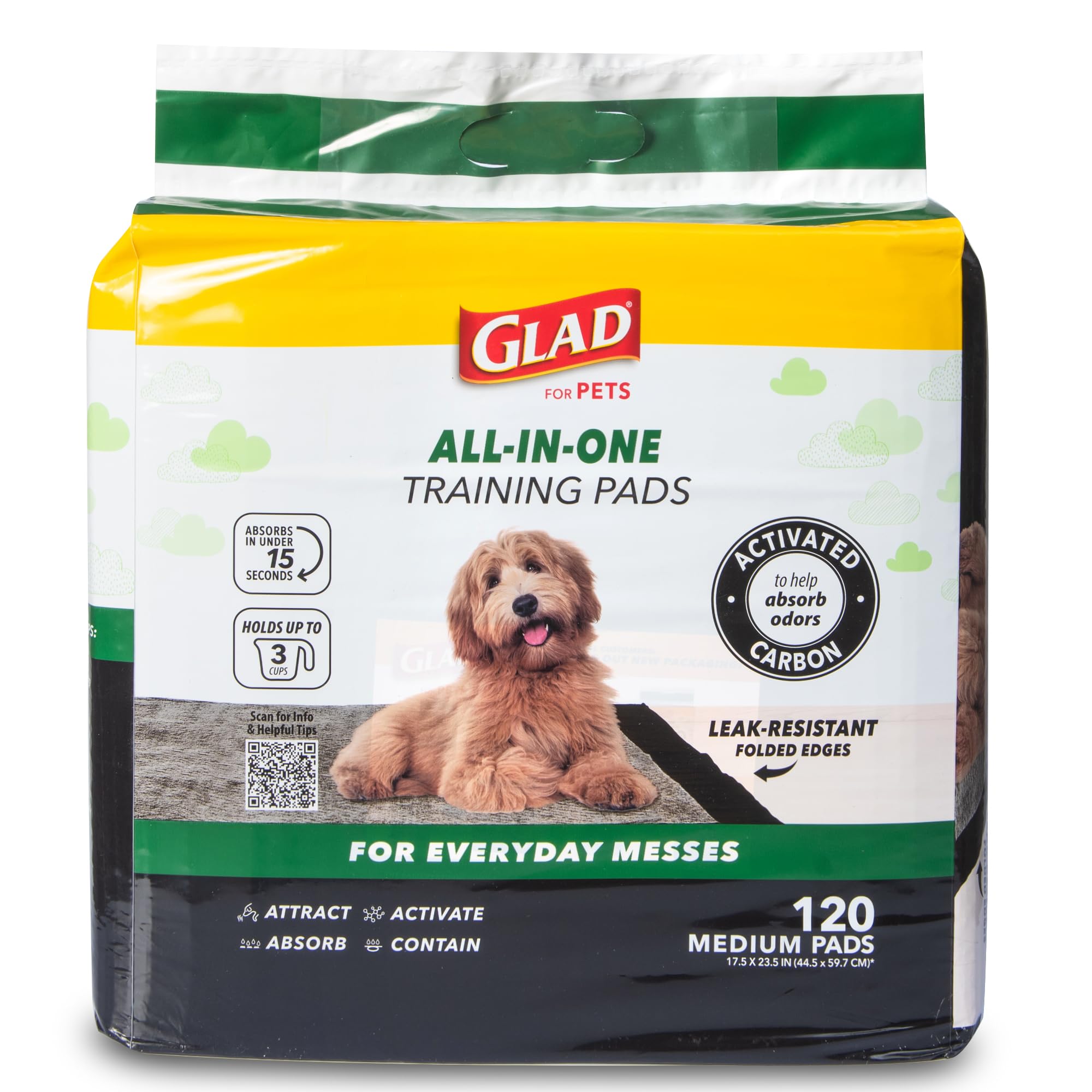 for Pets Black Charcoal Puppy Pads - Super Absorbent Disposable Dog Pee Pads, Potty Training Pads, and Pet Supplies - Grey Dog Pee Pads for Crate Training and Indoor Use 17.5" x 23.5" - 120 Count