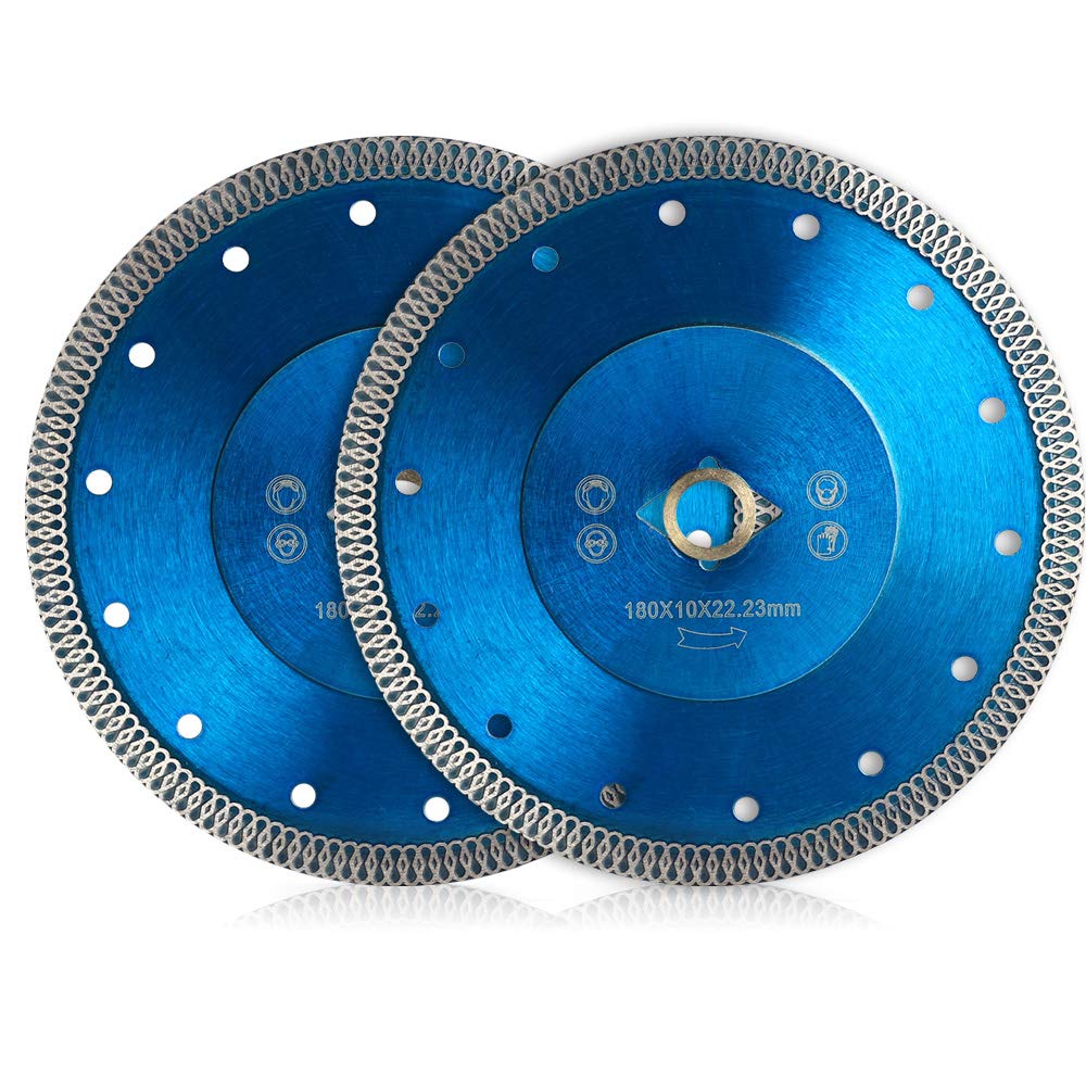 2 Pack Super Thin Tile Saw Blade 7" Diamond Saw Blade for Cutting Granite Marble Porcelain Tile …