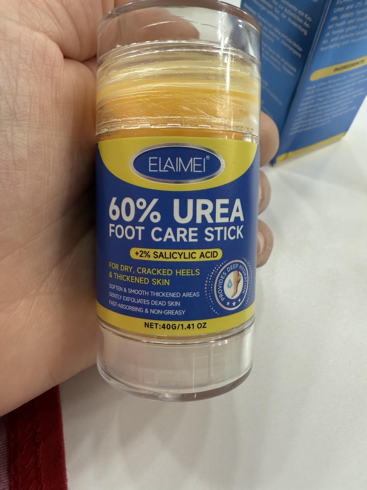 ZODENIS 60% Urea Cream for Feet +2% Salicylic Acid, Maximum Strength Urea Foot Cream Stick Repairs & Moisturizer for Dry Cracked Heels, Hands, Knees, Elbows, Hydrates Rough Skin, Dead Skin Remover Foot Balm