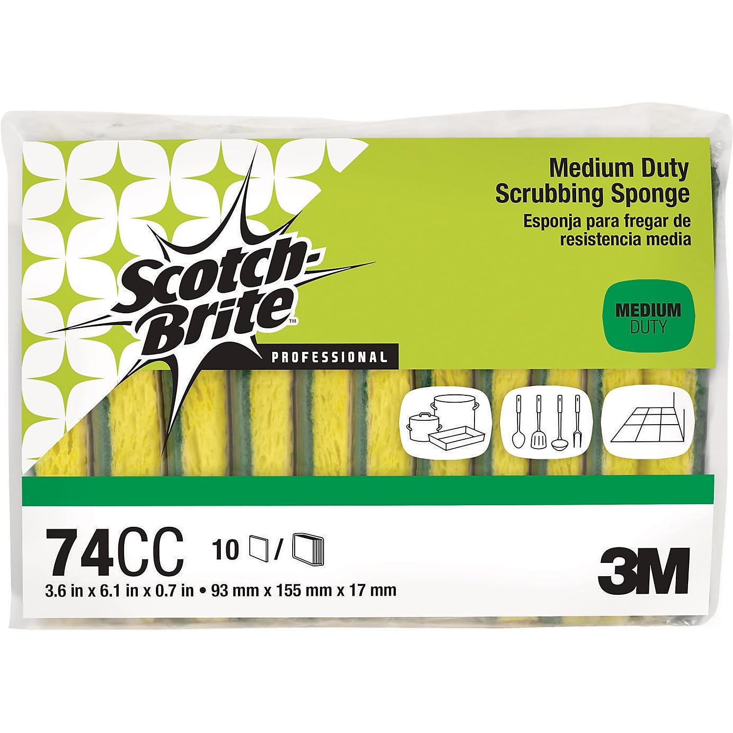 Scotch-Brite Medium-Duty Scrub Sponges 10 count