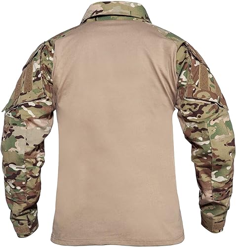 Miniatura 8 de YEVHEV E G3 - Camisa de camuflaje con coderas para hombre, uniforme de caza, equipo de paintball