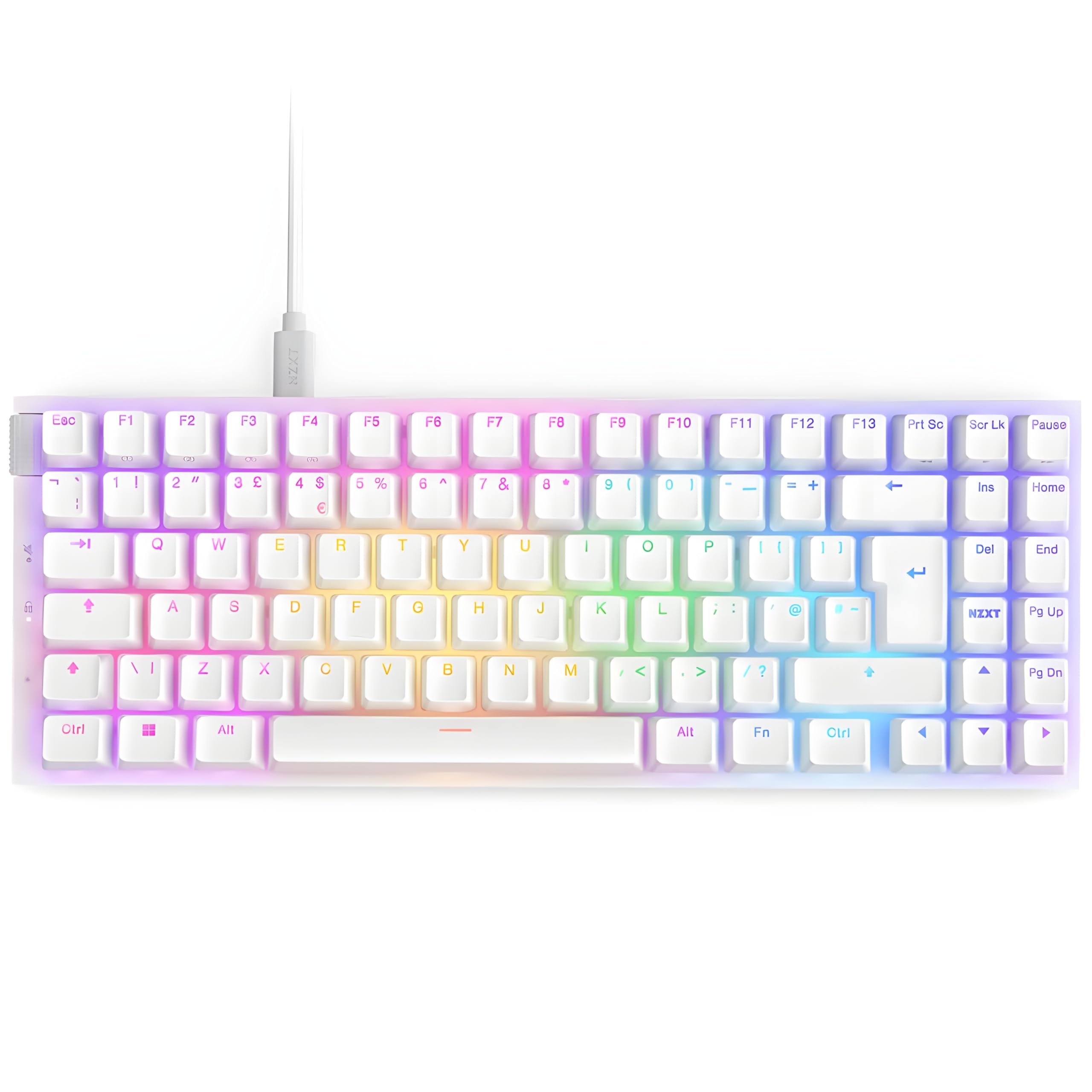 NZXT Function 2-2024 Full-Size Optical Gaming Keyboard | Illuminated RGB | 8K Polling Rate | Linear Optical Switches | Adjustable Actuation | Hot Swappable | Wrist Rest | Black UK (QWERTY) — view 27