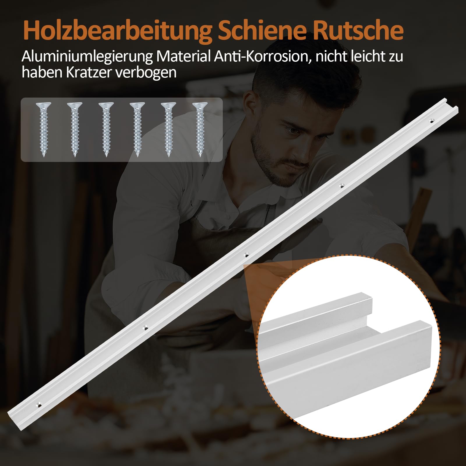 4 Rieles En T De Aluminio – 300 Mm (12 Pulgadas) – Para Sierras Radiales, Taladros, Bancos De Trabajo… – Incluye 8 Tornillos – Fácil Instalación