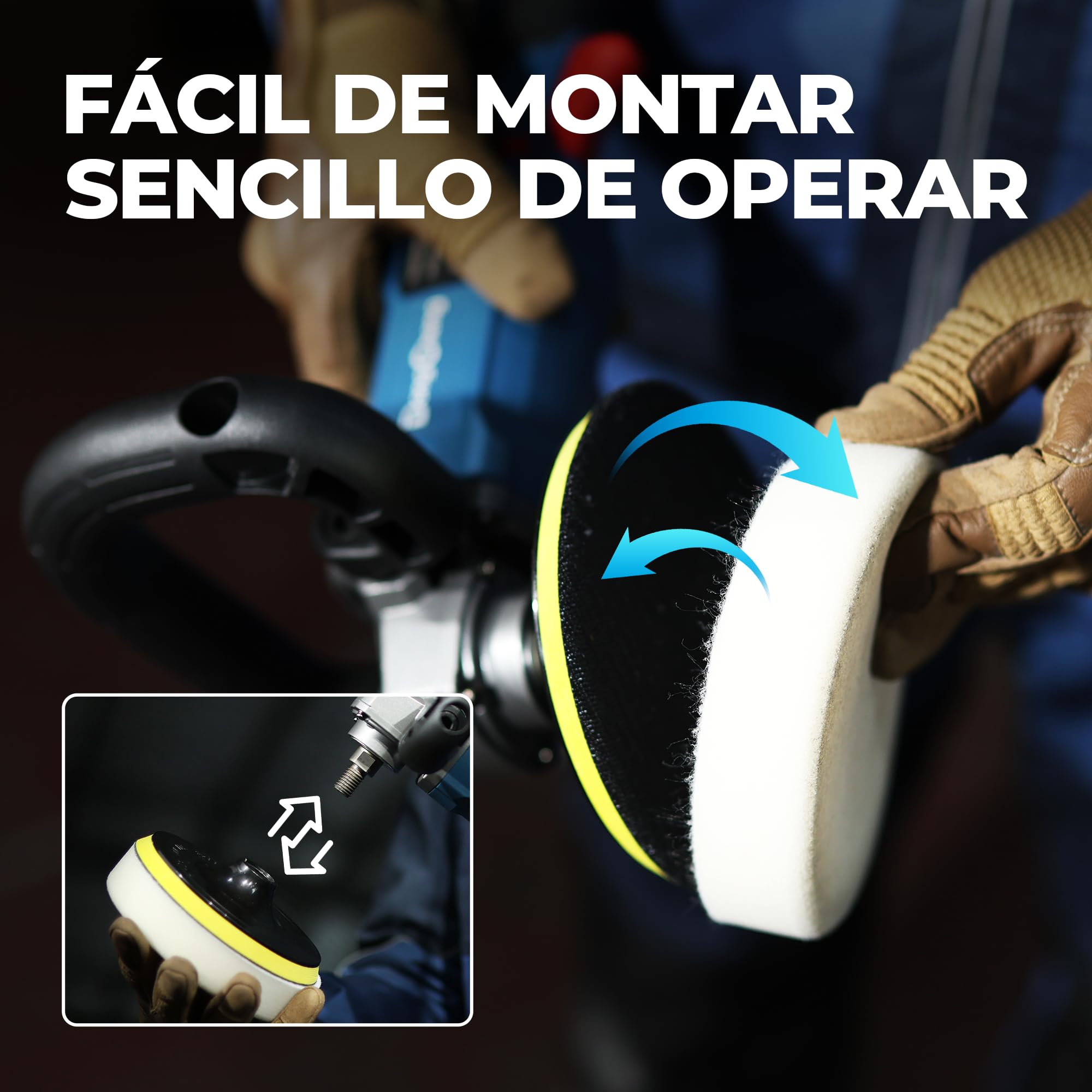 DongCheng Pulidora a batería para coche, 2x 4,0Ah, rotativa sin escobillas, arranque suave, disco 150mm, 6 velocidades – Ideal para mantenimiento de pintura y eliminación de rayones, certificado CE