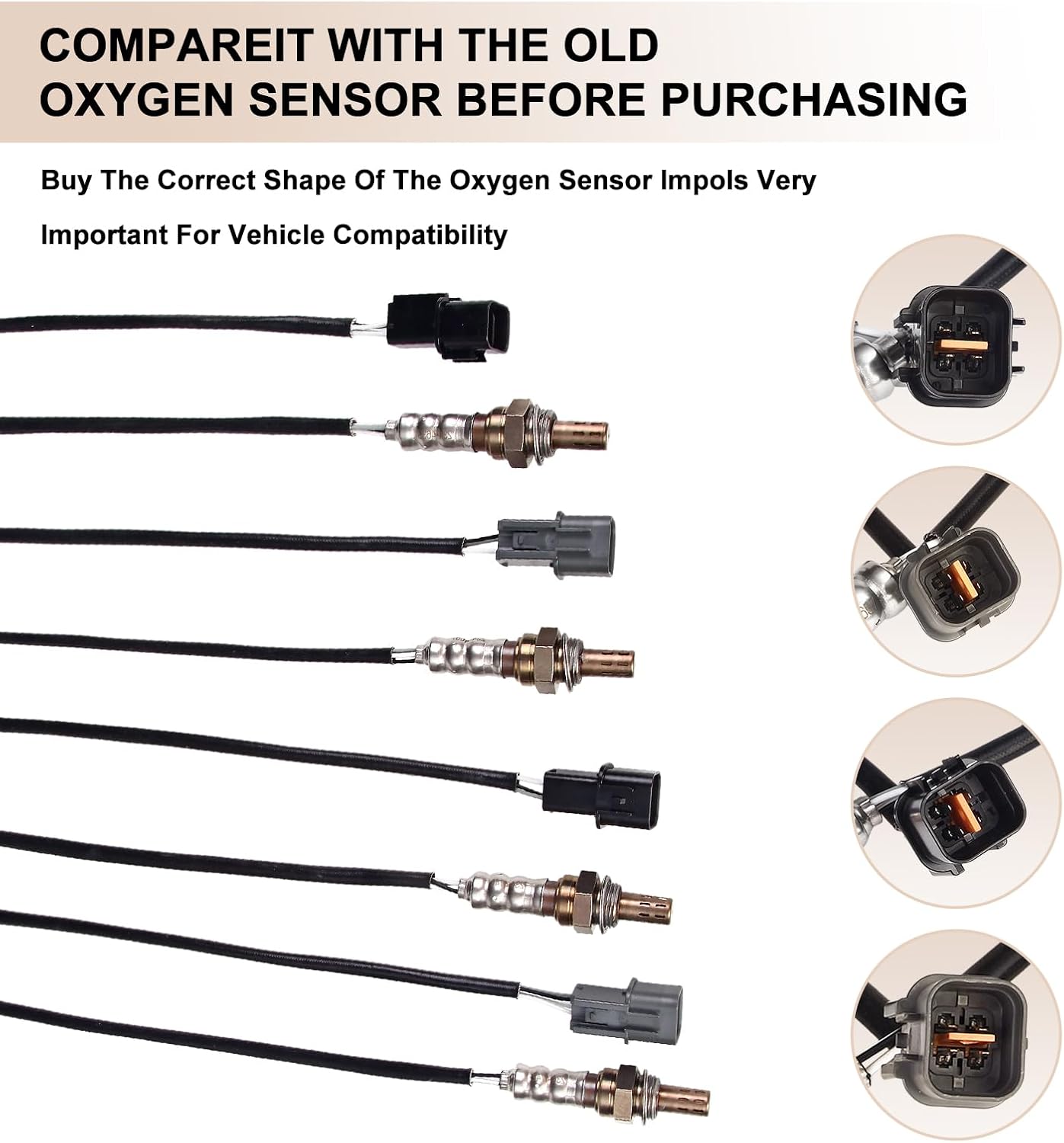 Oxygen O2 Sensor Upstream Downstream Fits for Mitsubishi Montero LS ES XLS Limited 1997–2006, Montero Sport XLS Premium Touring 2004 3.0 3.5 3.8L, Replace 234-4633, 234-4657, 234-4741, 234-4742 4Pcs