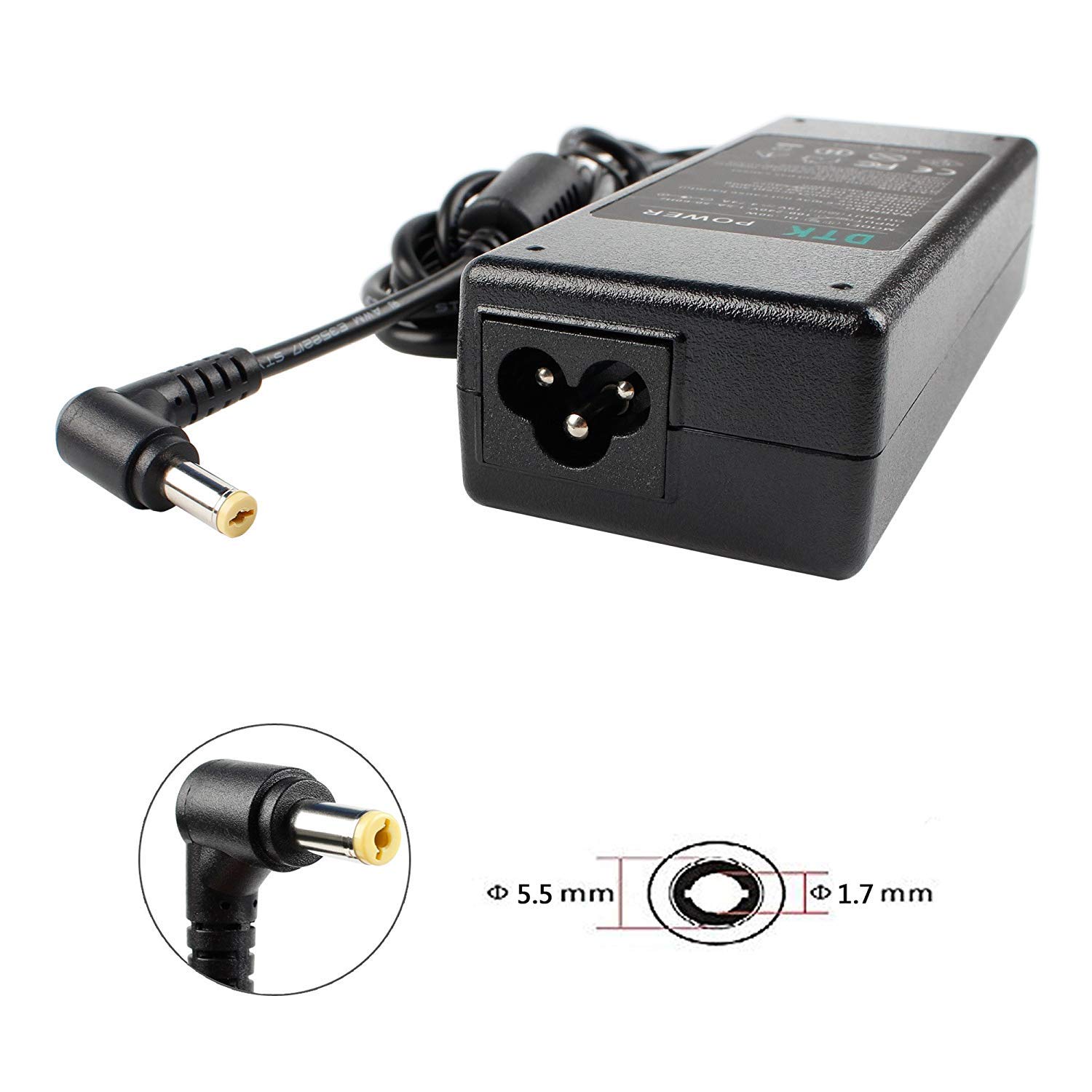 TOP CHARGEUR Caricabatterie 19V Per Acer Aspire R5, Switch 11, Cloudbook 11/14 - Alimentatore Con Cavo 110cm