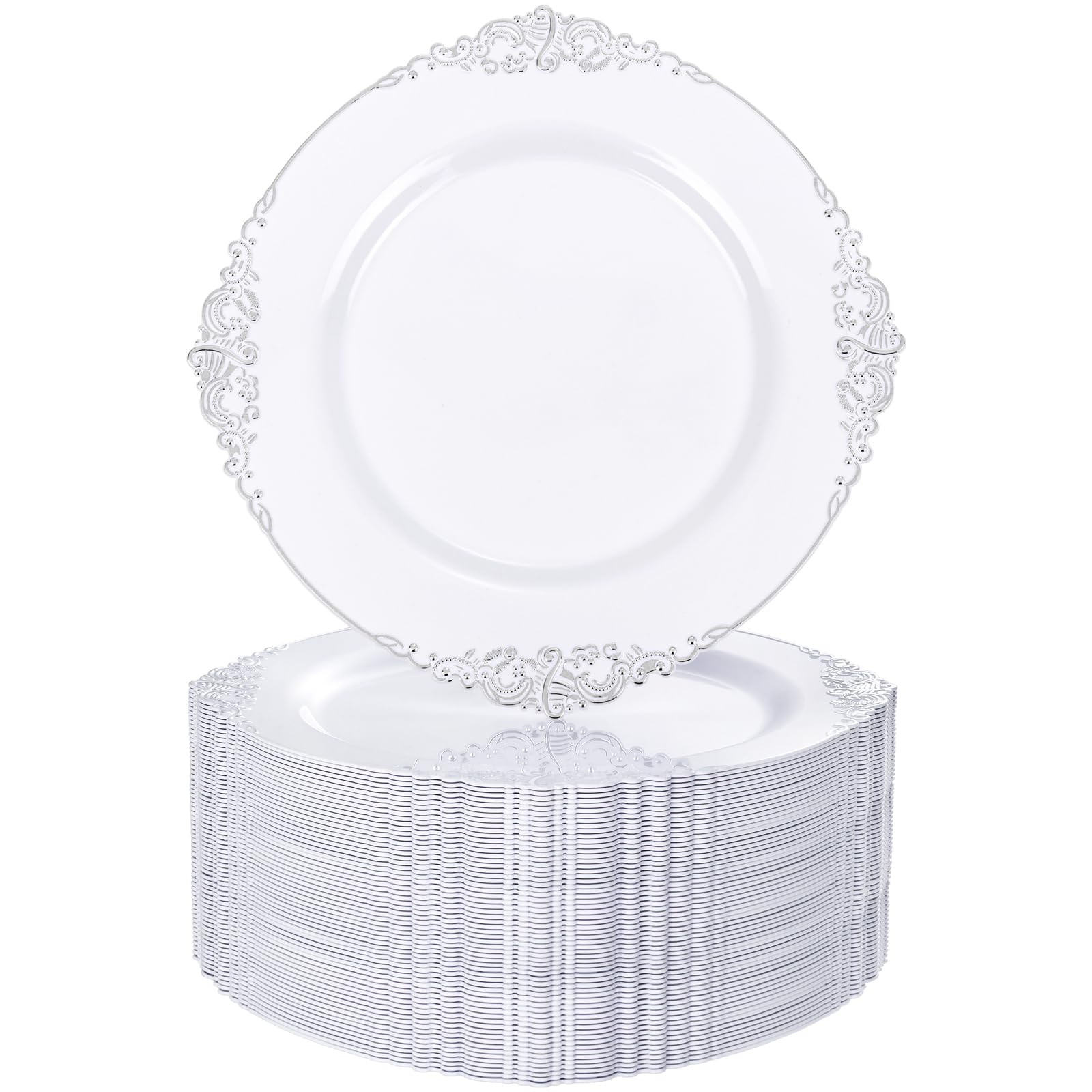 Gold Party Plates - 100 Pack, 10.25" -15