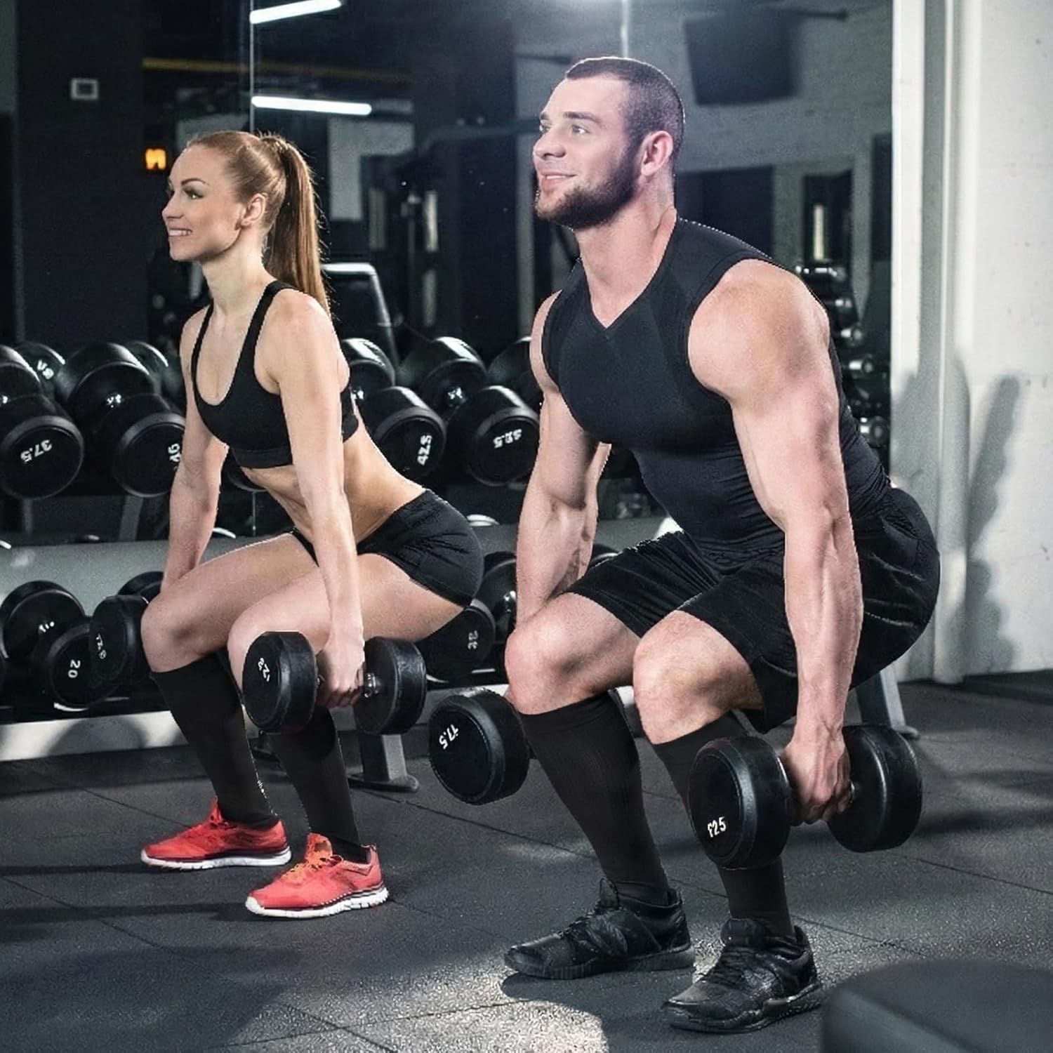 Compression Socks for Women and Men - 15-25 mmhg 3Pairs Circulation Knee High Sock for Running Sport Medical Nursing - Image 6