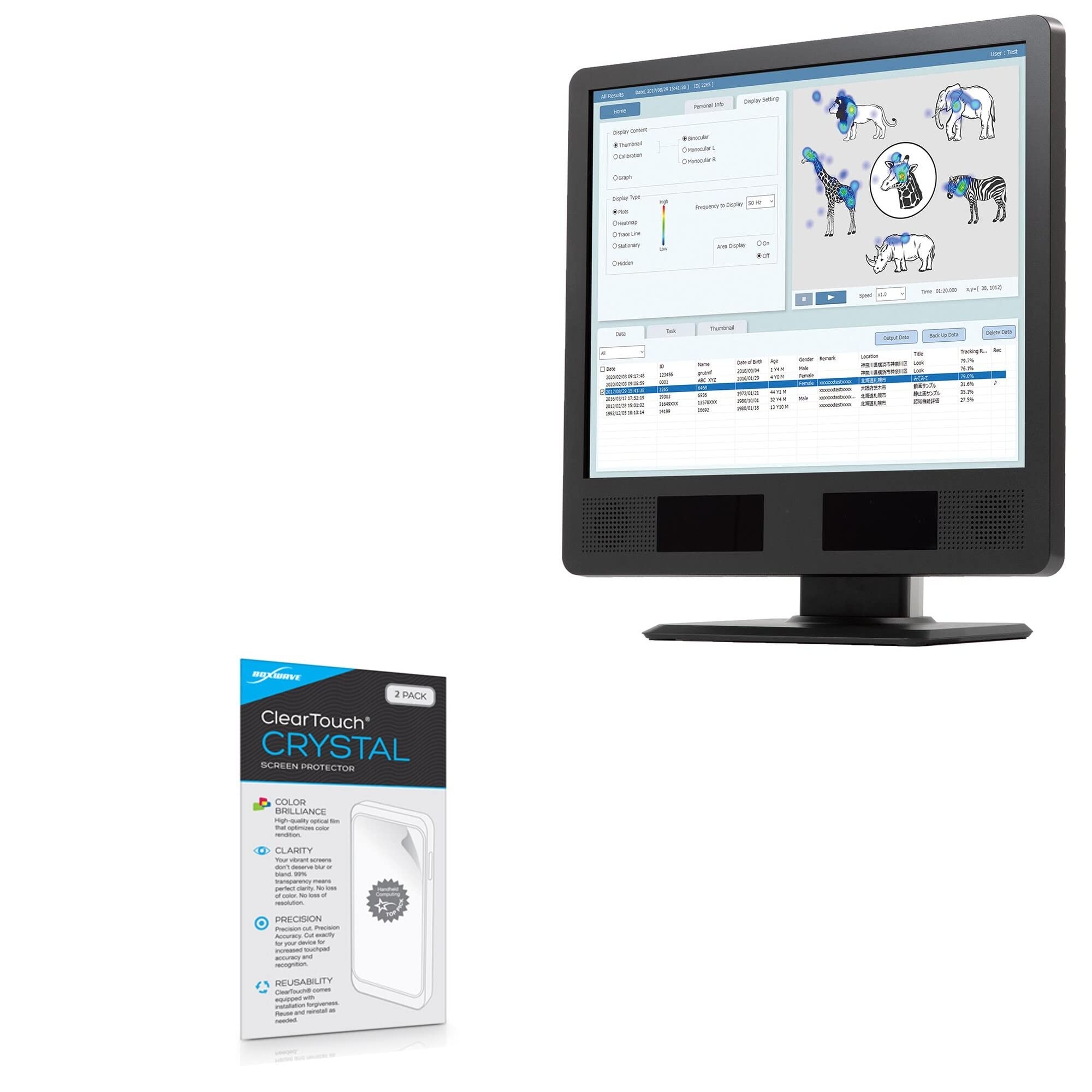 BoxWave Screen Protector Compatible with JVC NP-200 - ClearTouch Crystal (2-Pack), HD Film Skin - Shields from Scratches