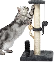 Meilleures fournitures pour animaux de compagnie Catify Cat Scratcher, Scratchers interactifs amusants, poteaux, poteaux, coffre-fort &agrave; griffes, &eacute;conomiseur de meubles Support de jeu int&eacute;rieur Comportements naturels du chat Robuste - Gris