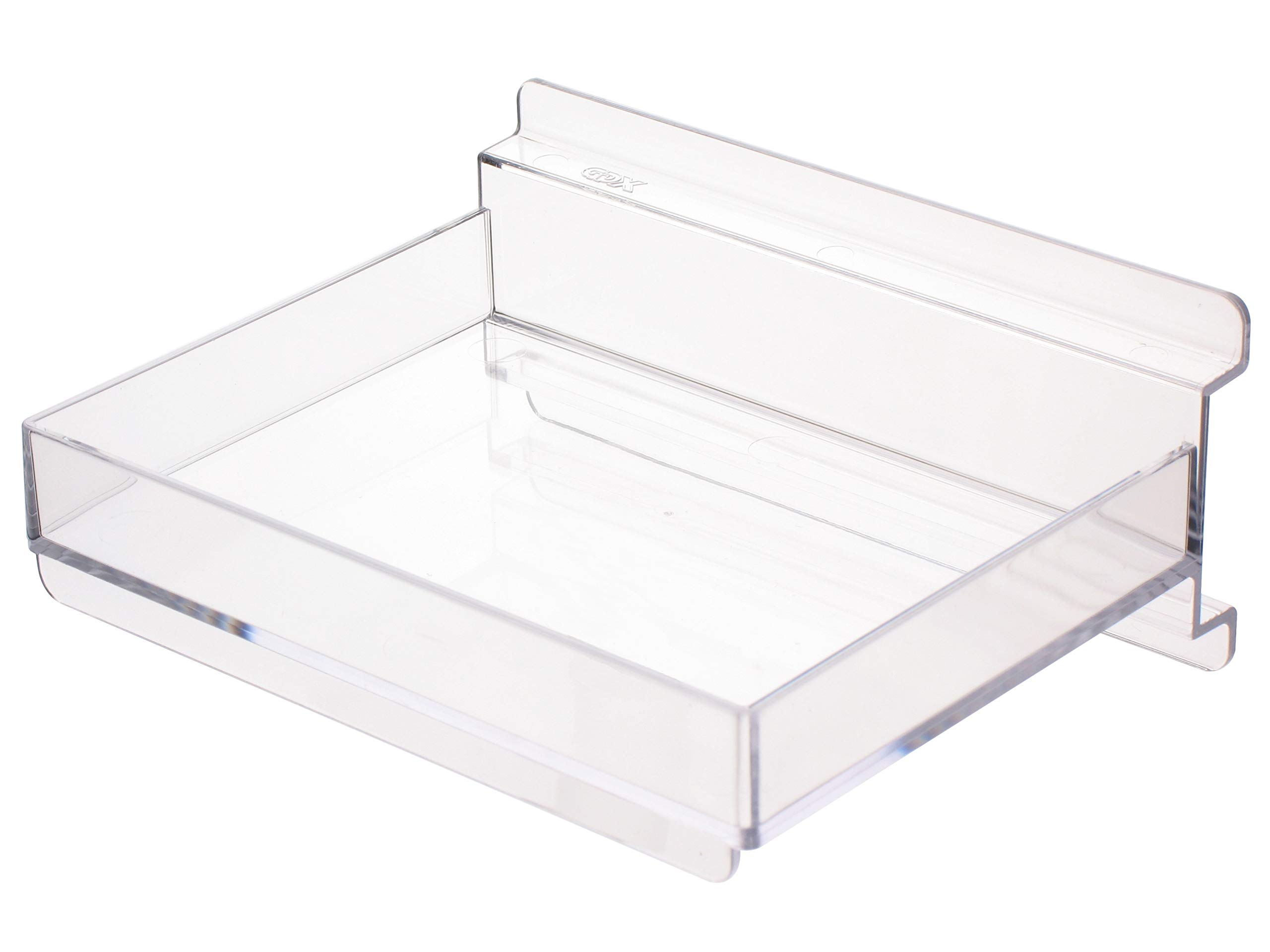 Acrylic Slatwall Shelf & Tray - 2 Way Display - Shop Fittings, Retail, Display & Storage (G155) (1)