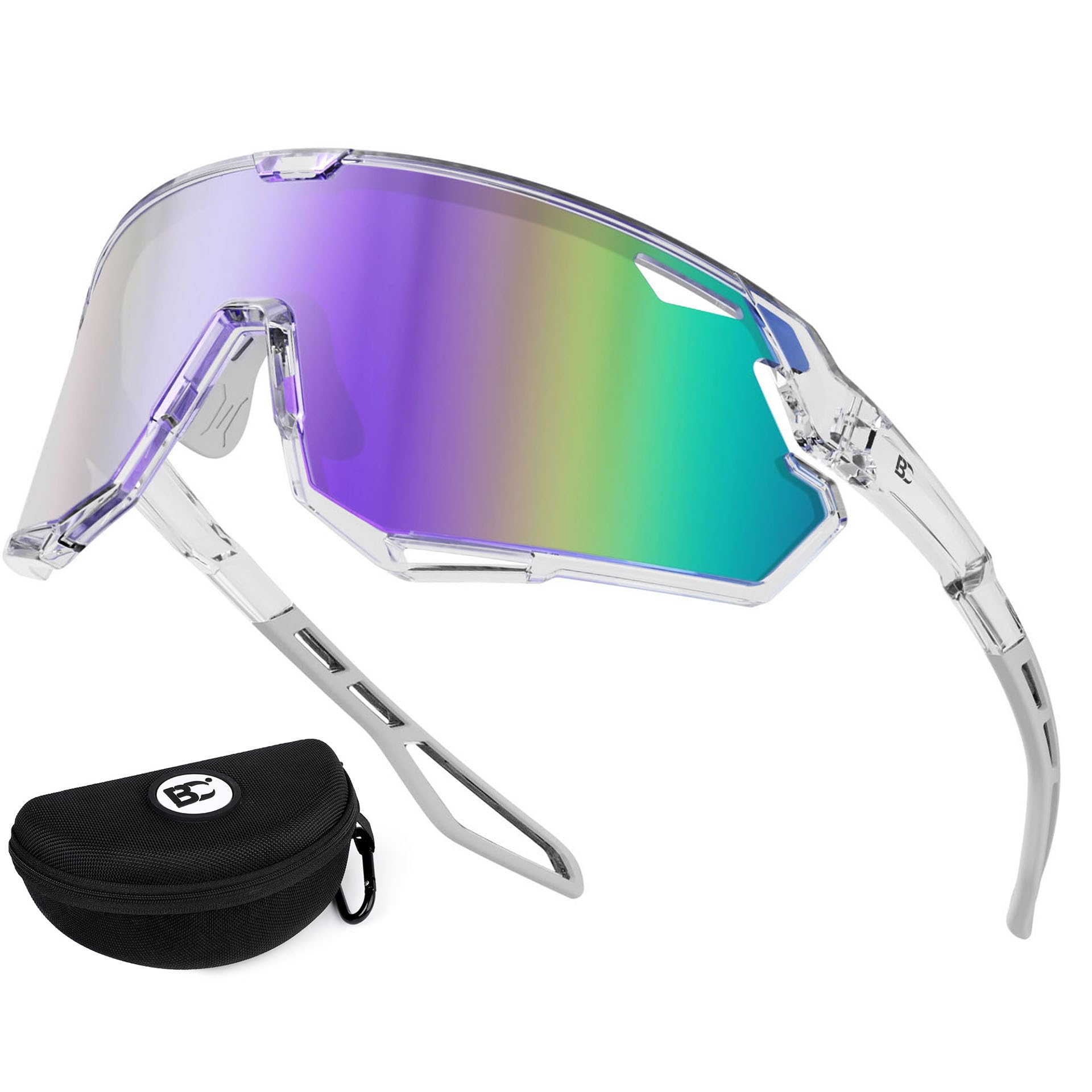 BIRCEN Sunglasses for Baseball Running Cycling : Wrap-around Sport Glasses