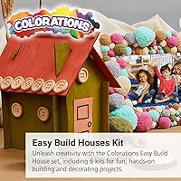 Vista 2 de Colorations Juego de 6 casas de construcción fácil (artículo # EZBHOUSE)