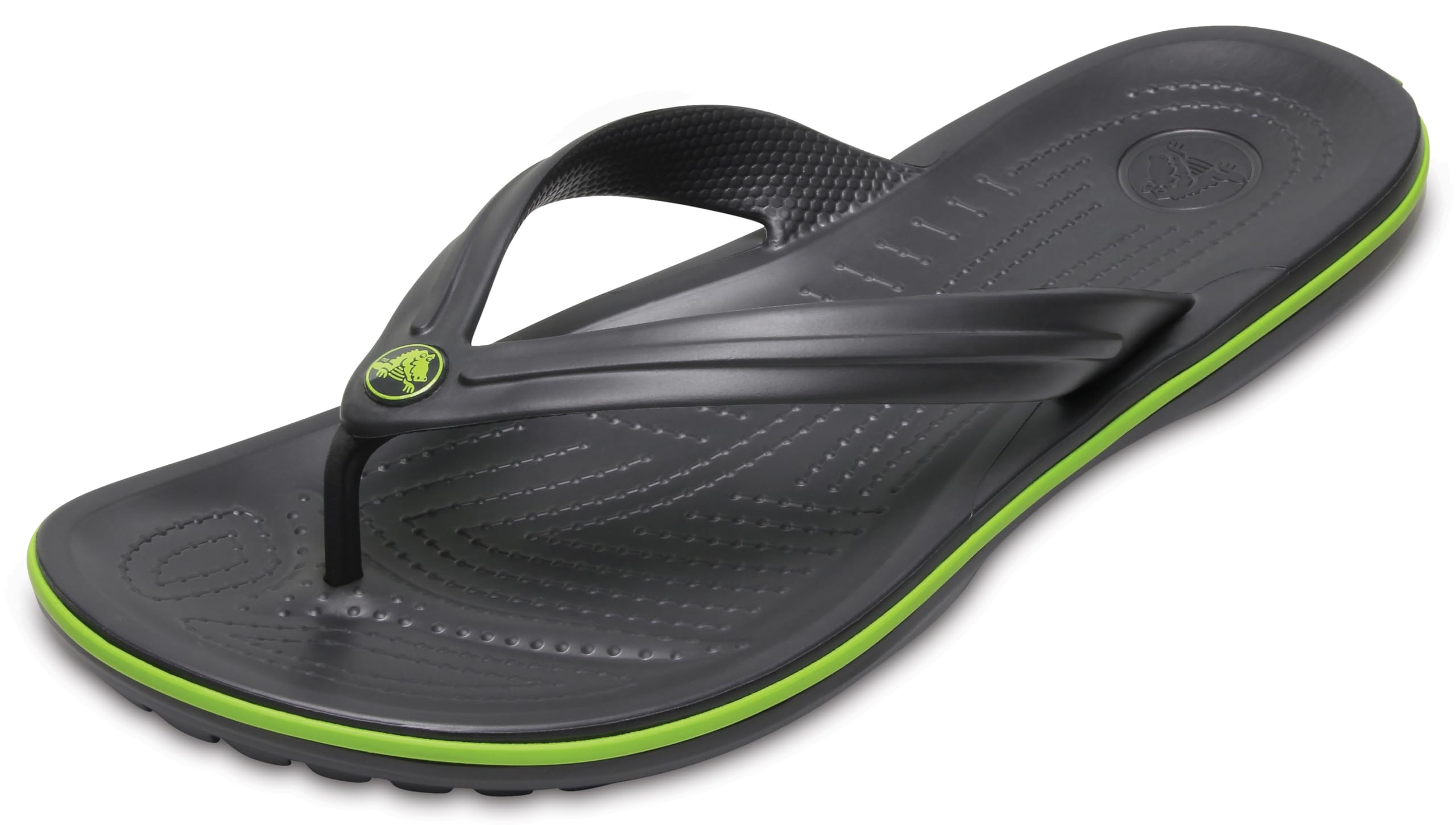 Crocs Unisex Adult Crocband Flip Graphite/Volt Green M10W12 (B0819RPP7J) Amazon Price History, Amazon Price Tracker