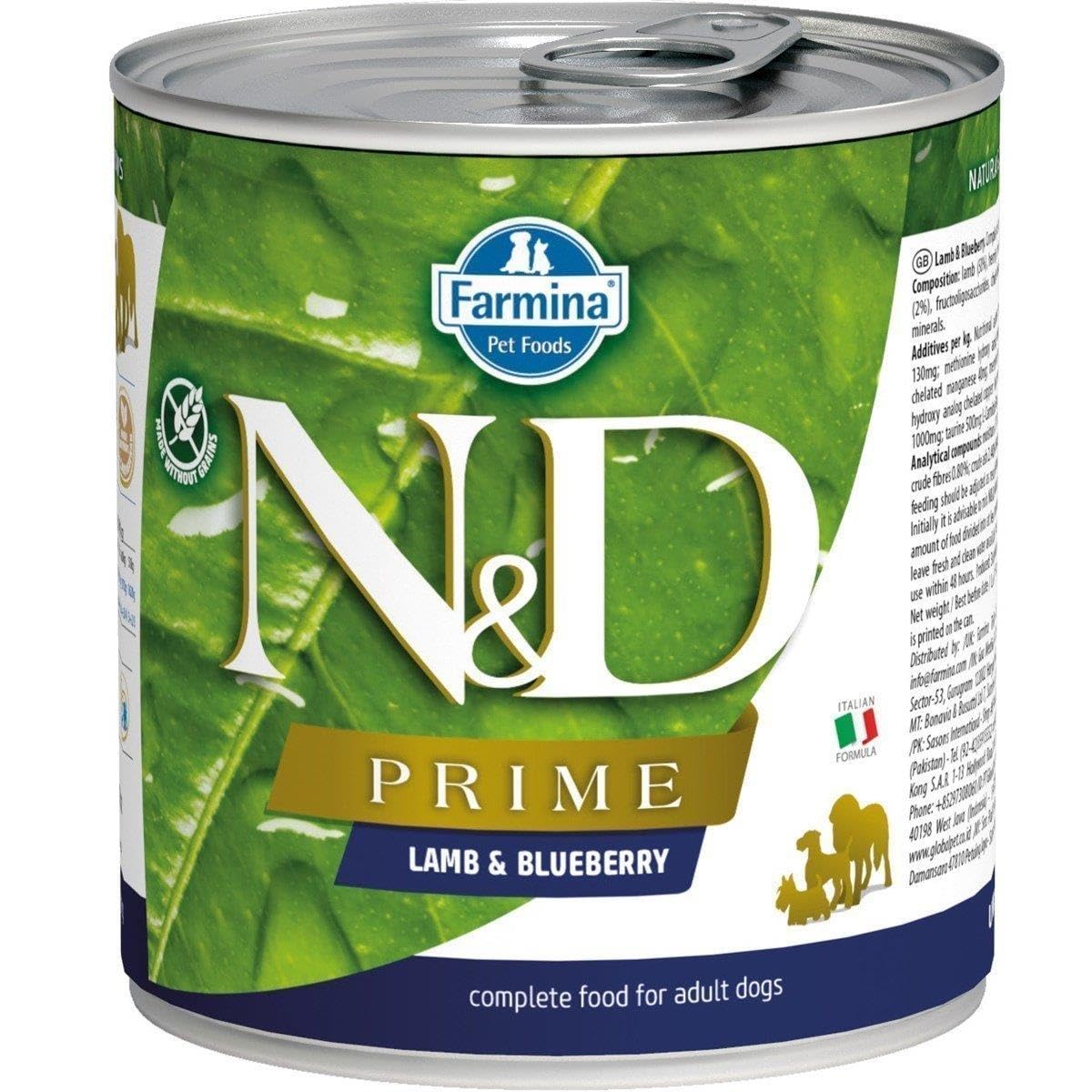 N&D Prime Kuzu & Yaban Mersini Konserve Köpek Maması, 285 Gr