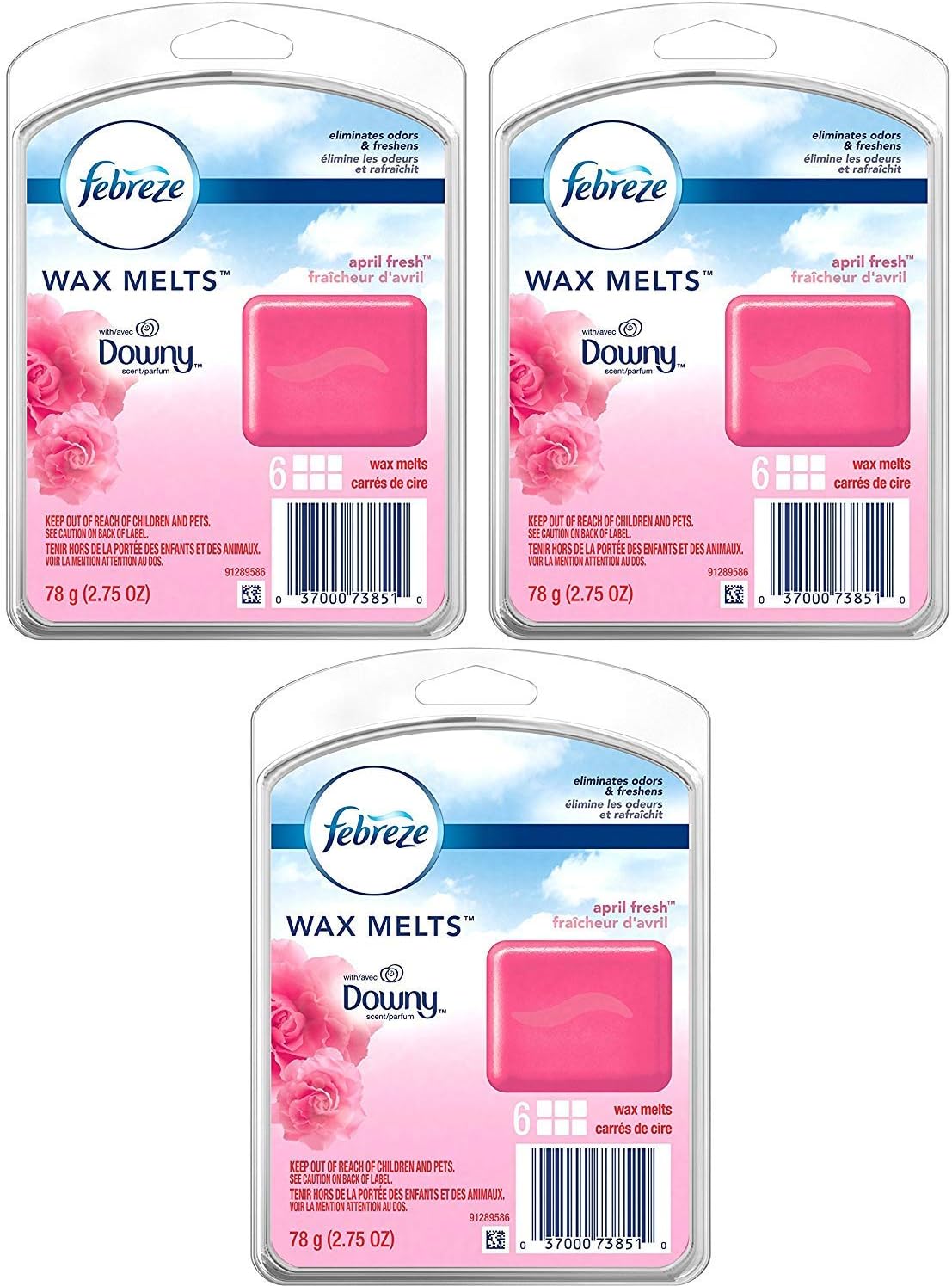 Febreze Wax Melts Air Freshener With Downy April Fresh Scent Net Wt