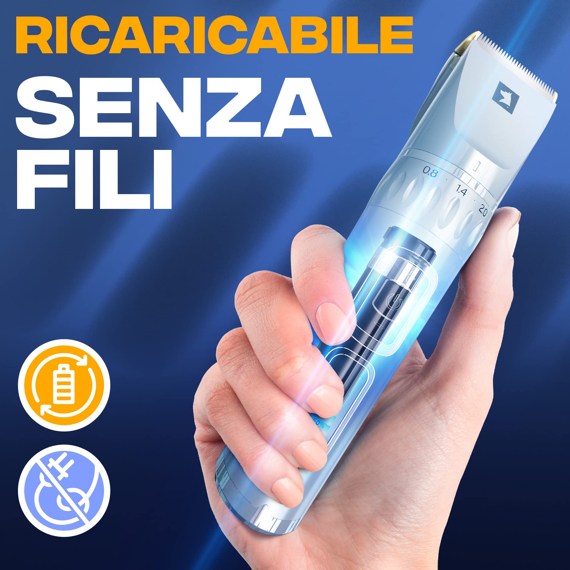 PetLab Tosatrice per Cani Professionale Tosatrice Rasoio per Cani Pelo Lungo Professionale Toelettatura Tosatore per Cani Gatti Professionale Macchinetta Tosa Pelo Cane