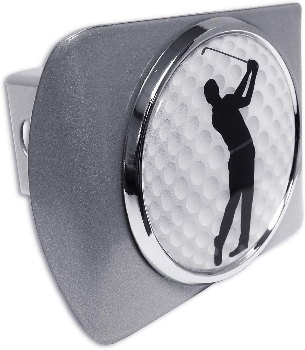 Elektroplate Golf Ball All Metal Black Sports Hitch Cover for Trucks and SUVs | Fits Standard 2" Trailer Hitch Receivers | Premium Weatherproof