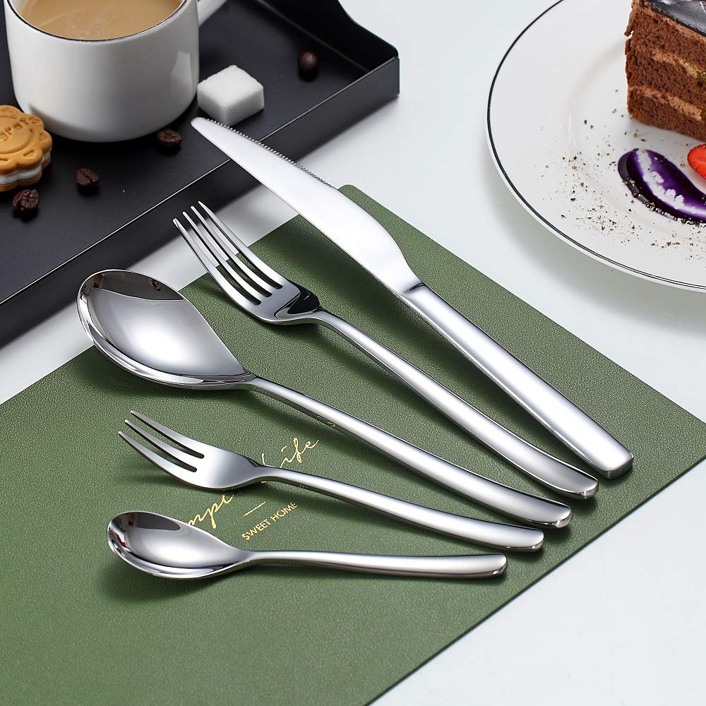 Set Posate 30 Pezzi Acciaio Inox Per 6 Persone - Lucidato A Specchio, Lavabile In Lavastoviglie - Foto 7