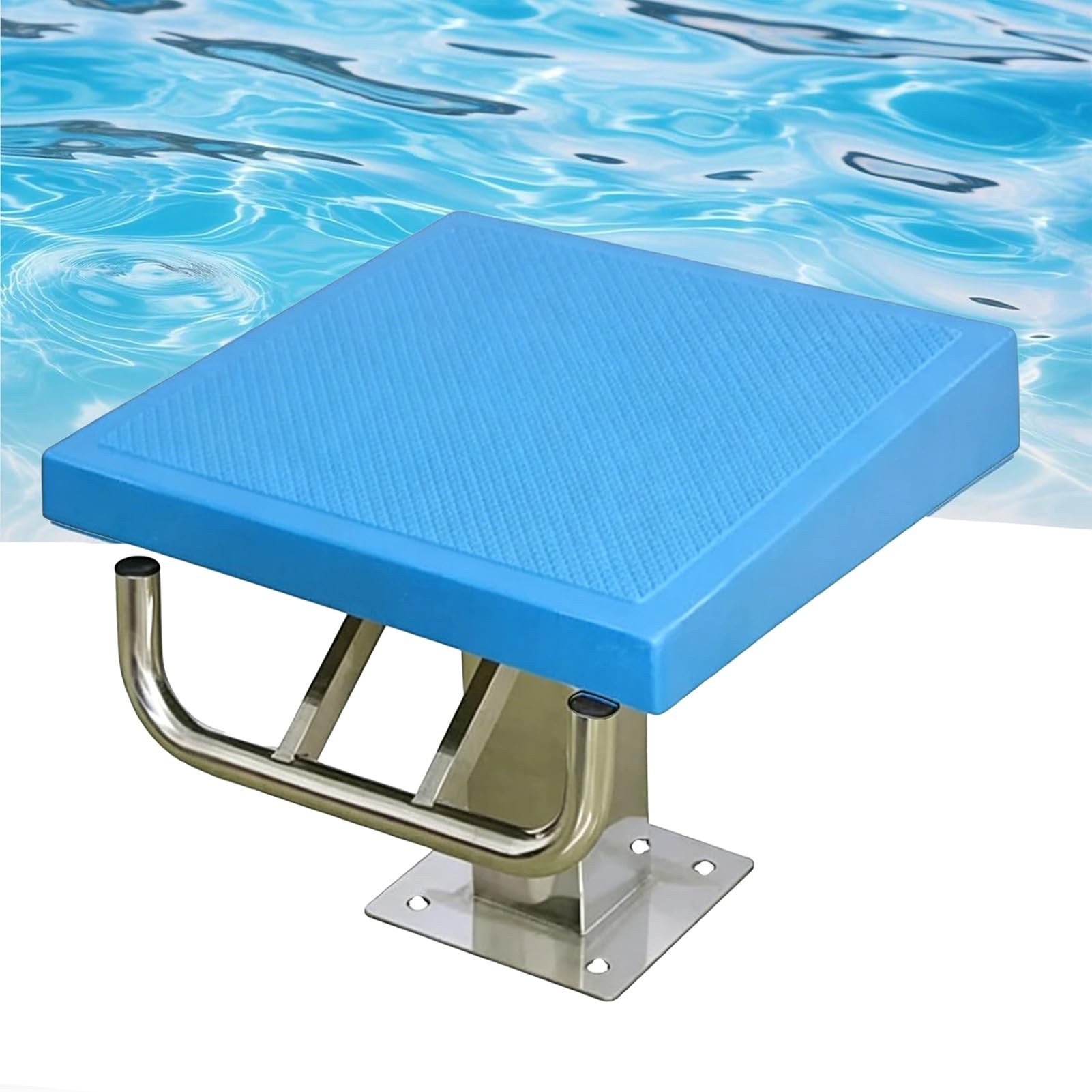 Piattaforma per Tuffi in Piscina,Trampolino per Tuffi,Superficie Antiscivolo in Acciaio Inox Inclinata a 15°,Portata 600Lbs/280kg per Trampolino da Piscina e Piattaforma Competizione di Nuoto