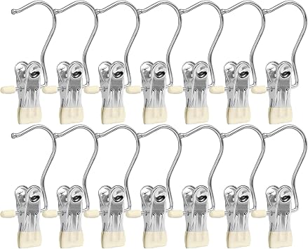 30 Pack Boot Hanger Legging Organizer for Closet, Boot Holder, Hanging Clips, Portable Multifunctional Hangers Single Clip Space Saving for Jeans, Hats, Tall Boots, TowelsIvory