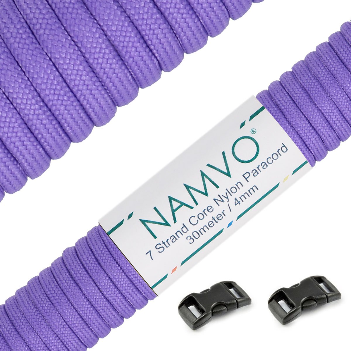 Namvo 550 Paracord Mil Spec Type III 7 Strand Parachute Cord Total Length 100ft/30 Meters Solid Color — view 30
