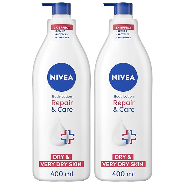 NIVEA Body Lotion for Very Dry Skin, Repair & Care, with 10% Glycerin, ProVitamin B5 and Niacinamide, 72H Relief from Dry...