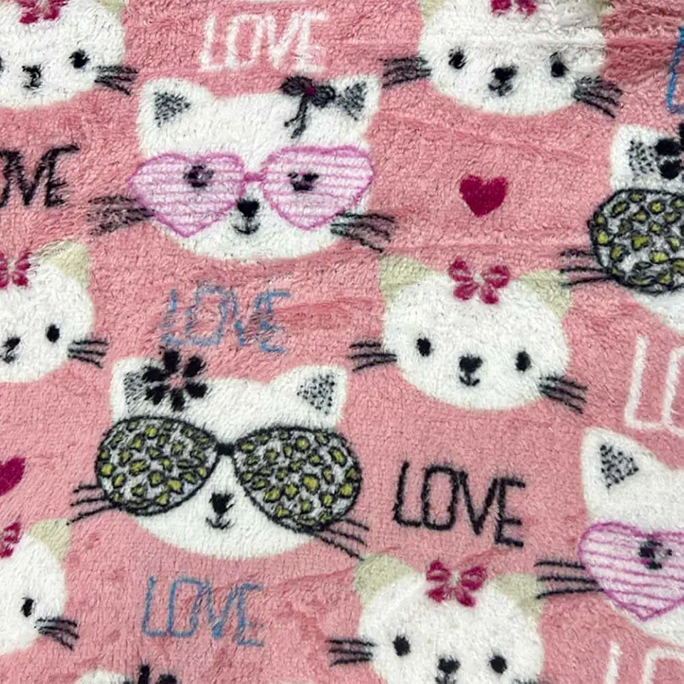 Manta Cobertor Infantil Estampada Macio Fofinho Quente Colorido para Meninos e Meninas, Manta de Qualidade para Crianças, Presente Infantil, Manta para Viagem (Gatinho)