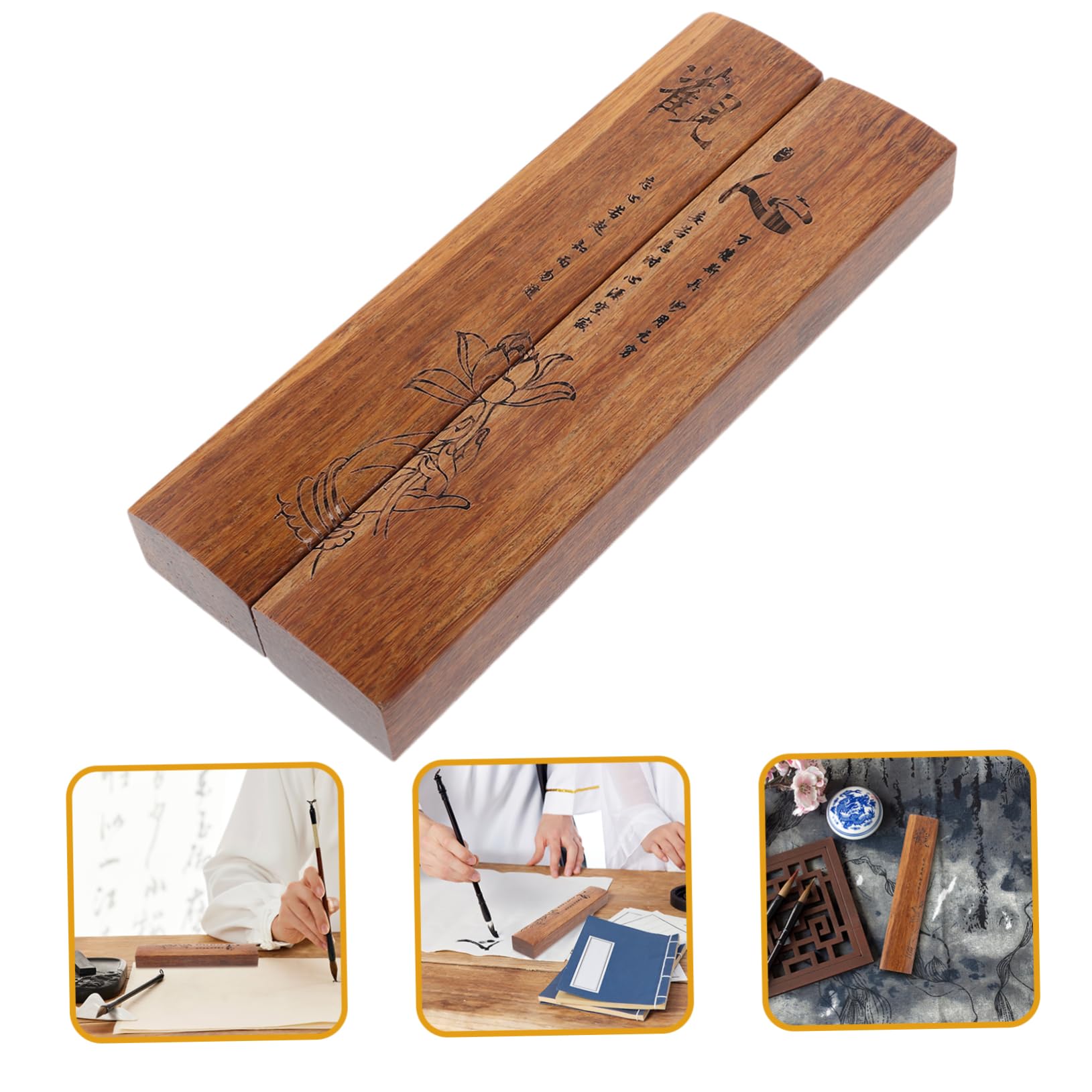 Amazon | PHENOFICE 2個学生用文鎮 書道用長方形ペーパーウェイト 安定