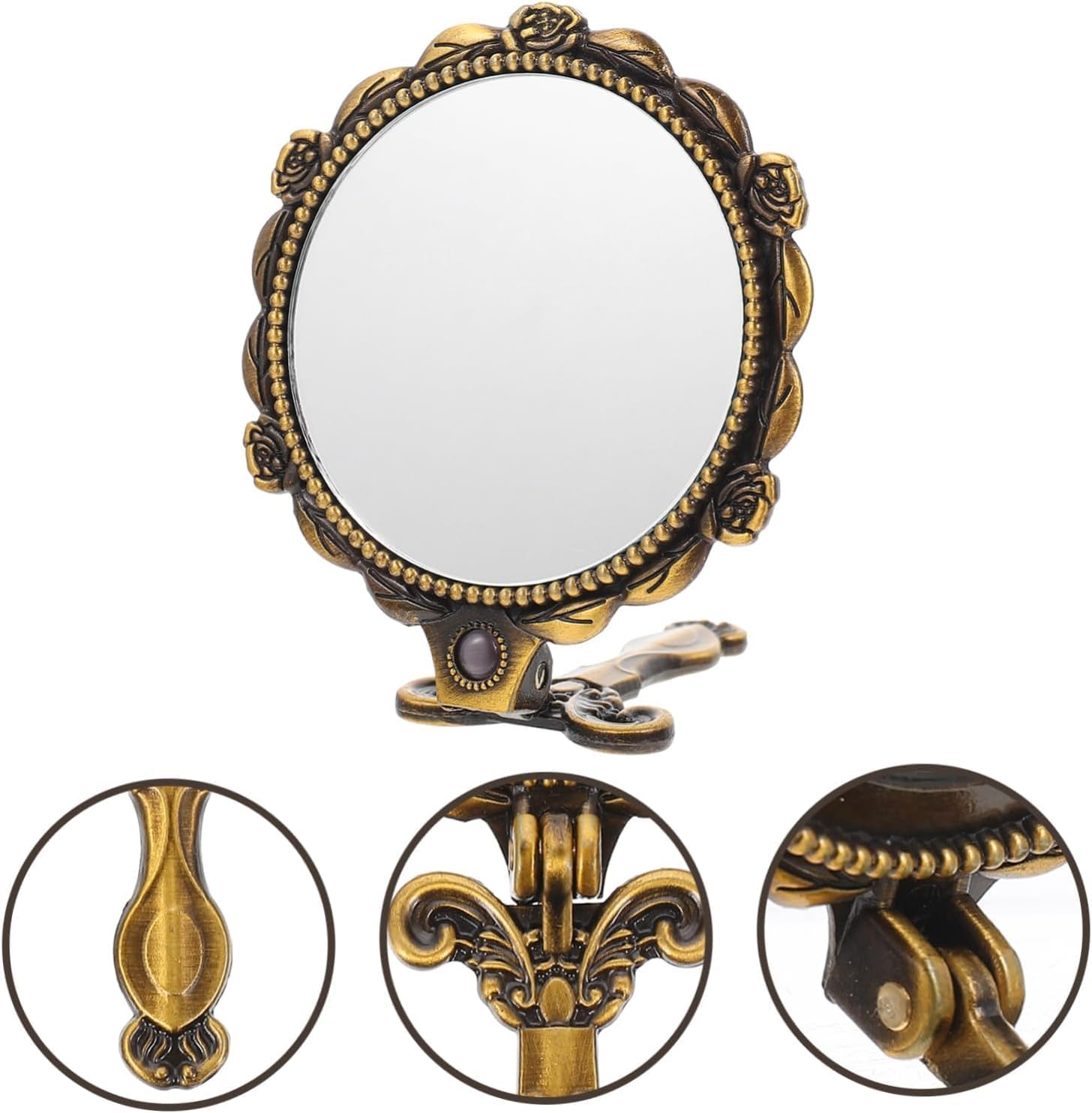 Netram Store Portable Foldable Mirror with Metal Support Frame Desktop Makeup Mirror for Home Dressing Room Travel and Beauty Setup 3