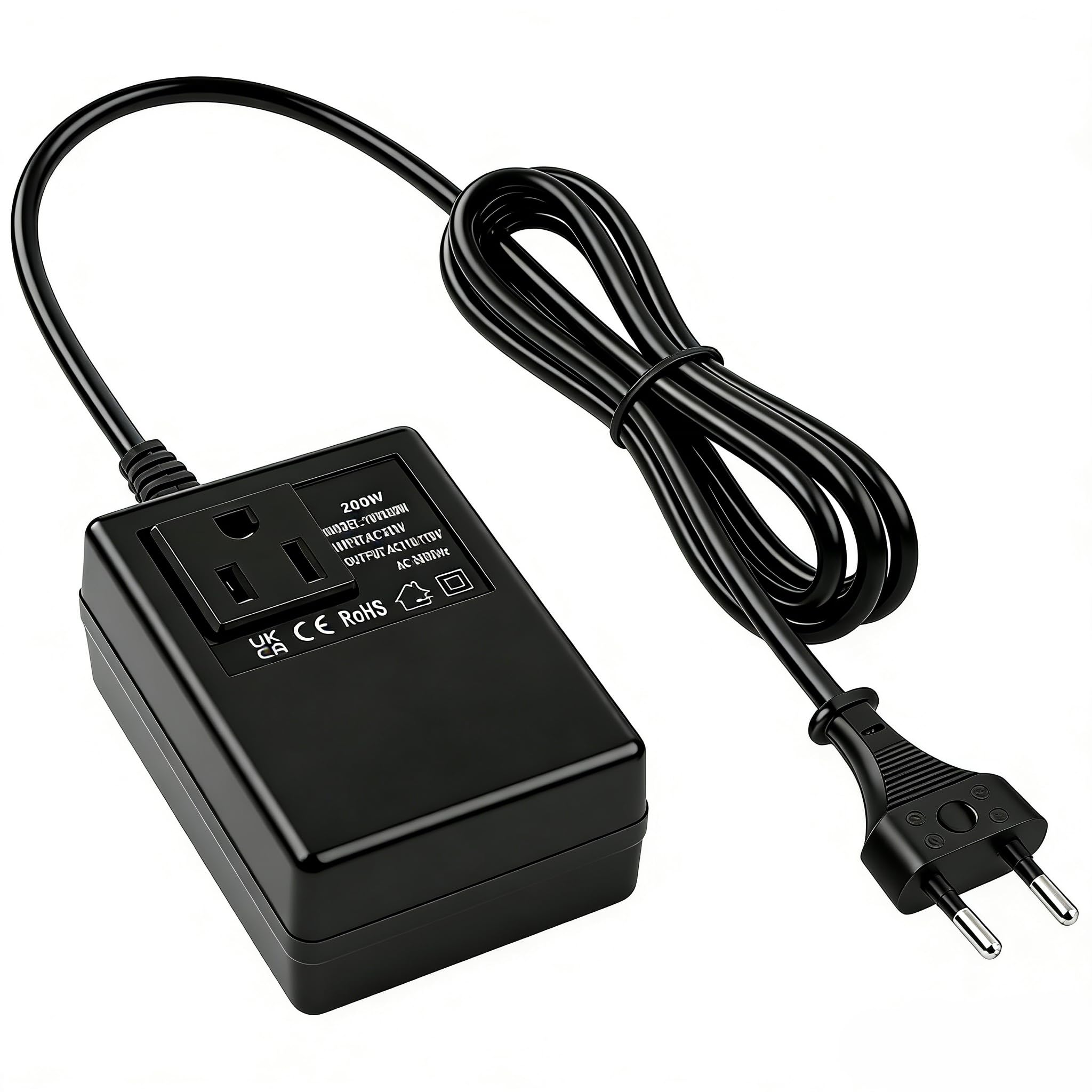 200W Convertisseur de Tension 220 V à 110V Transformateur de puissance EU vers US Adaptateur Prise de Voyage Pour Japon, USA, Canada petits appareils