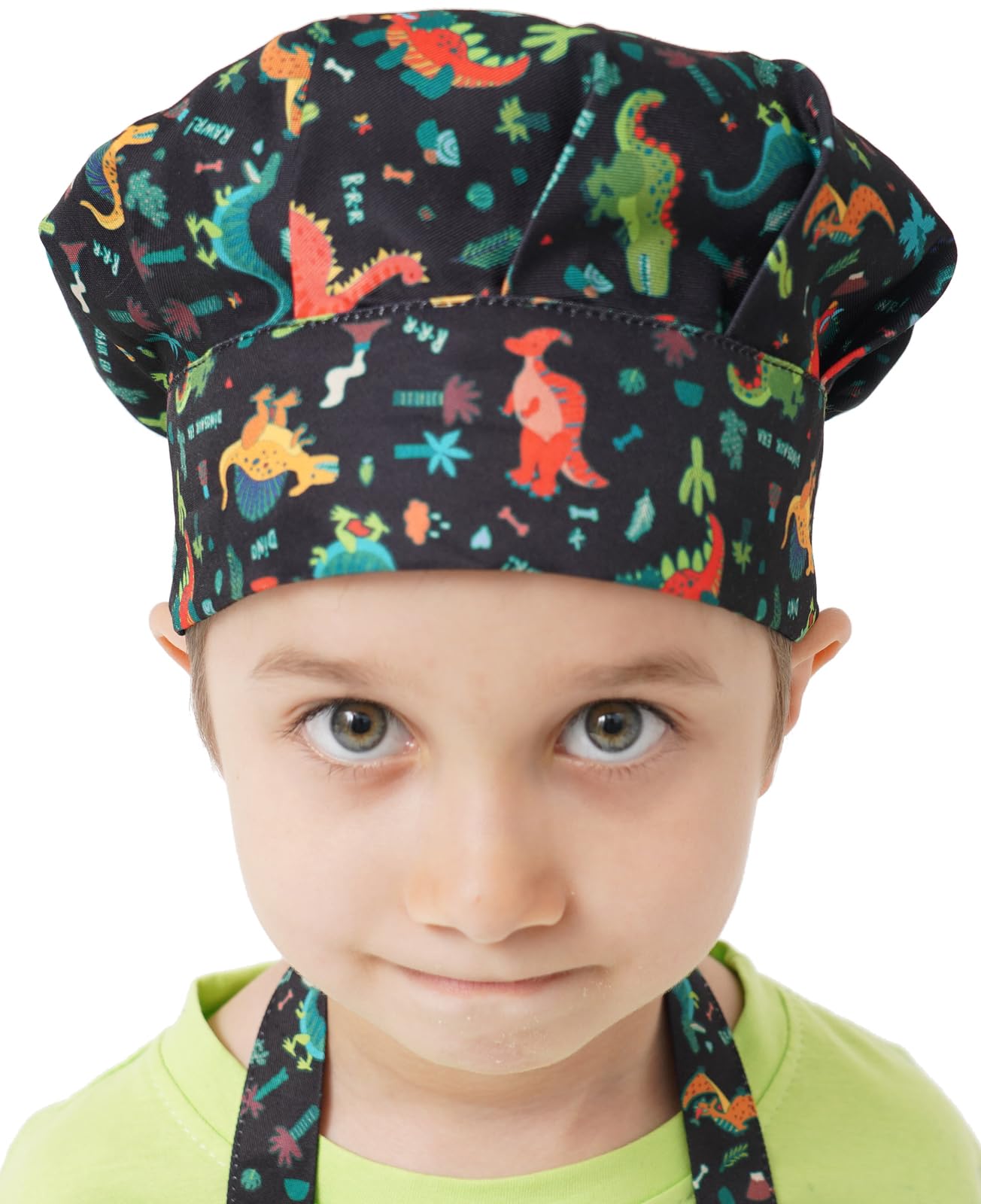 Kinderschürze und Kochmütze, Kochschürzen für Kinder, mit 2 Taschen, für Jungen, Mädchen, Kleinkinder, Malen, Backen