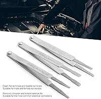 Vista 5 de Herramienta de limpieza de terminales, juego de limpiador de terminales de 3 piezas, limpiador de contacto eléctrico, herramienta de hardware