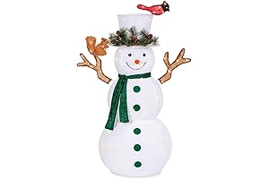 NALONE 5 FT Lighted Christmas Outdoor Snowman Decoration