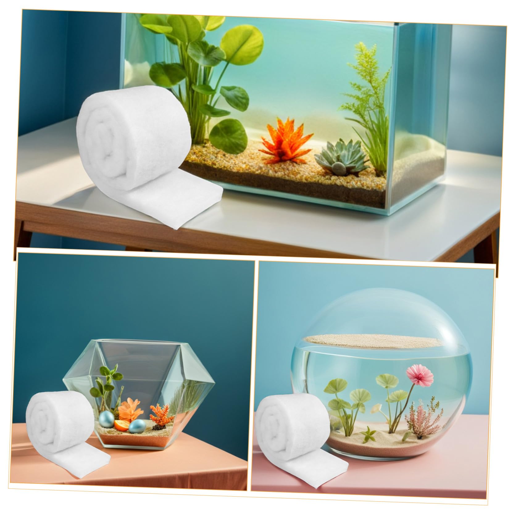 iplusmile 10 Piezas Esponjas Filtro Acuario Alta Densidad Reutilizable para Peceras y Estanques Material Filtrante Biológico Compatible Tipos de Acuarios