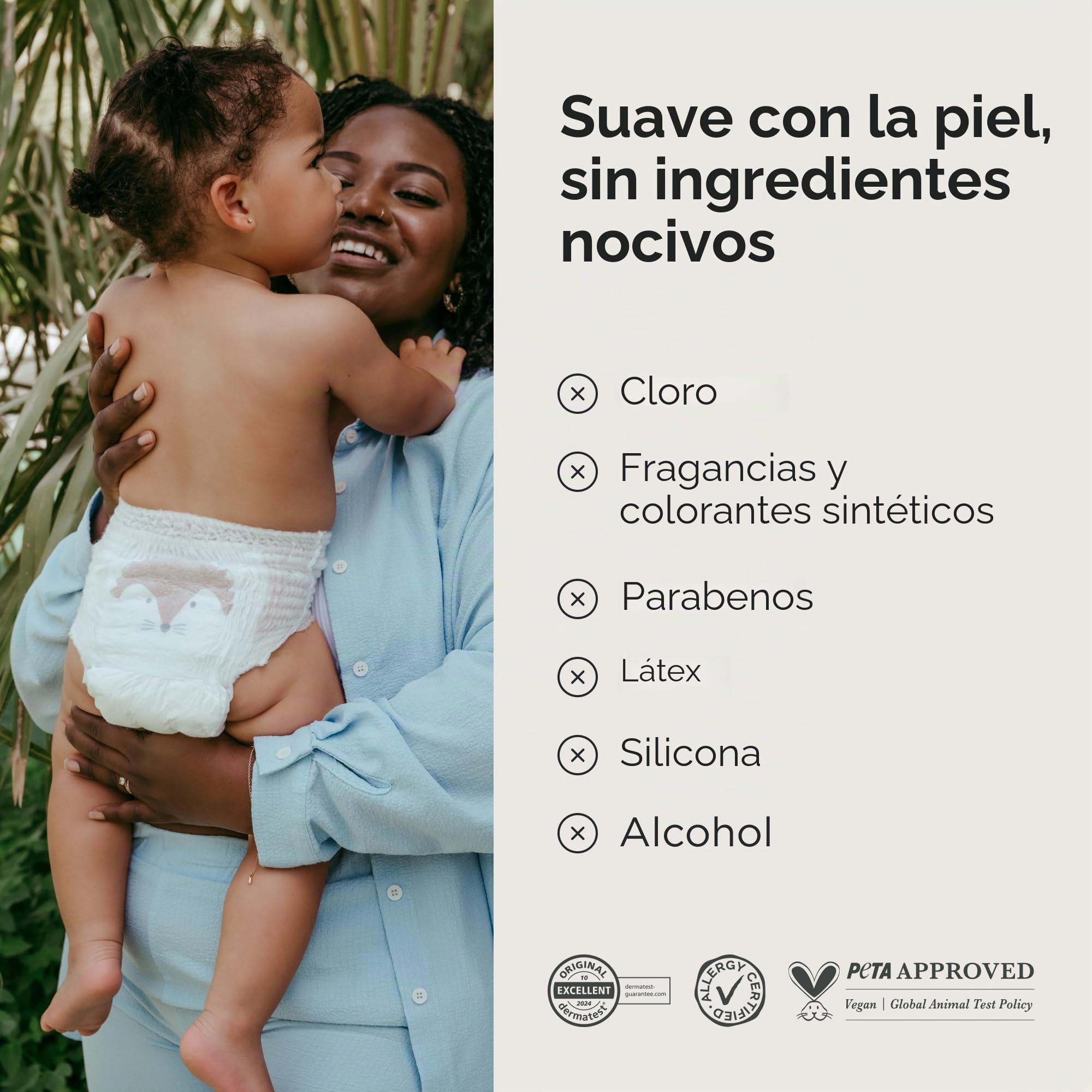 Kit & Kin Pantalones de pañales ecológicos, talla 6, talla XL, para entrenamiento para ir al baño, hipoalergénicos y sostenibles, veganos y sin cloro, protección superior contra fugas