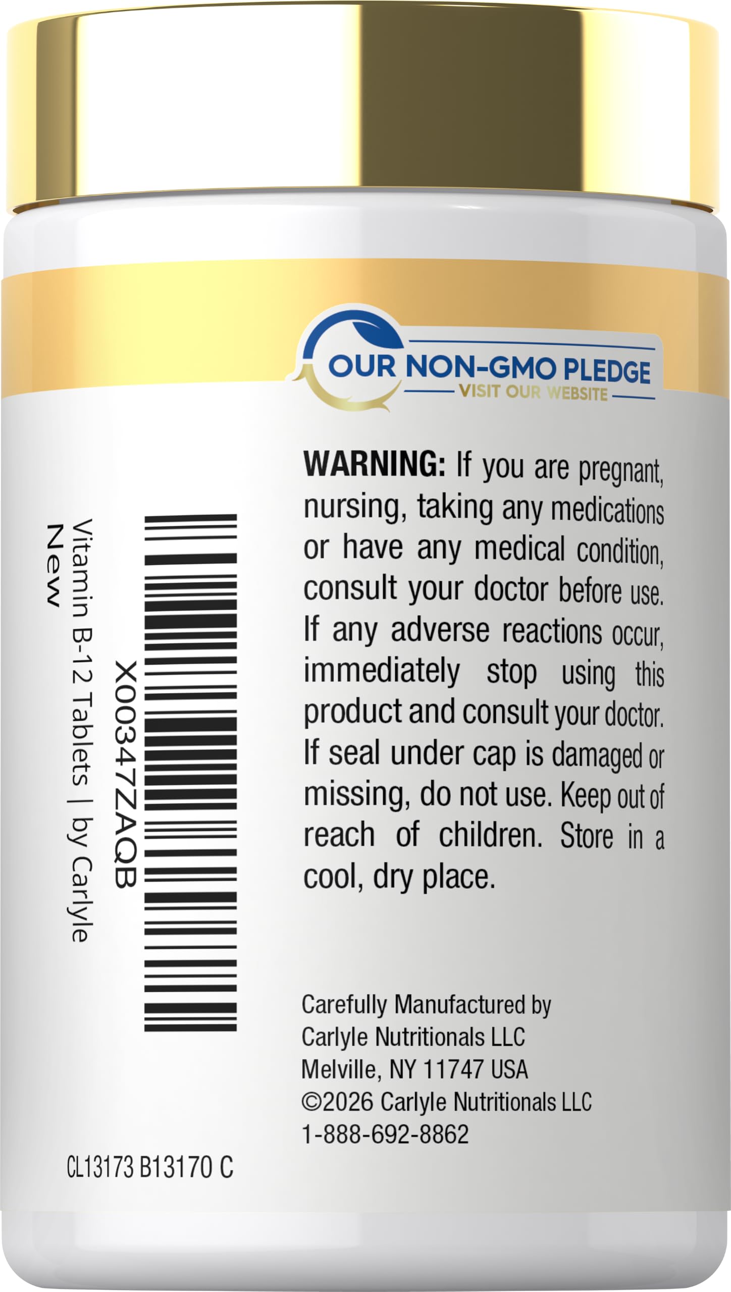Carlyle B12 Vitamin 1000 mcg | 250 Count | Time Release Tablets — Amazon image 3