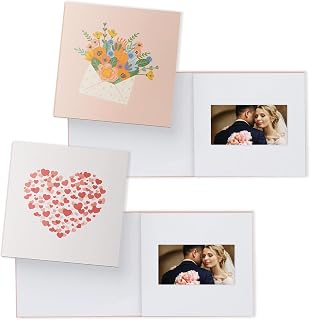 Heirloom His & Hers Bundle (Heart & Flower Covers) | 2× 5” Video Books | Share Your Story Together