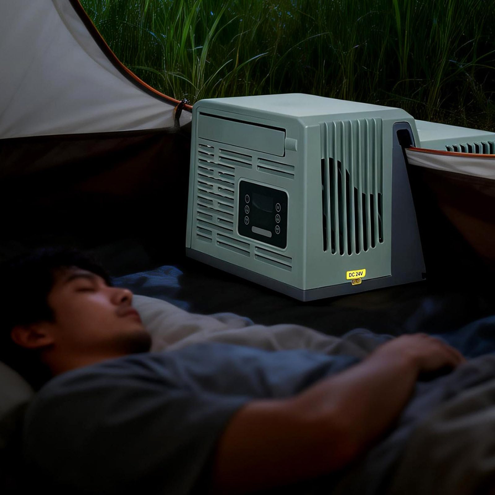 Tent Air Conditioner, 3412 BTU Portable Cooling for Camping 24V-Version
