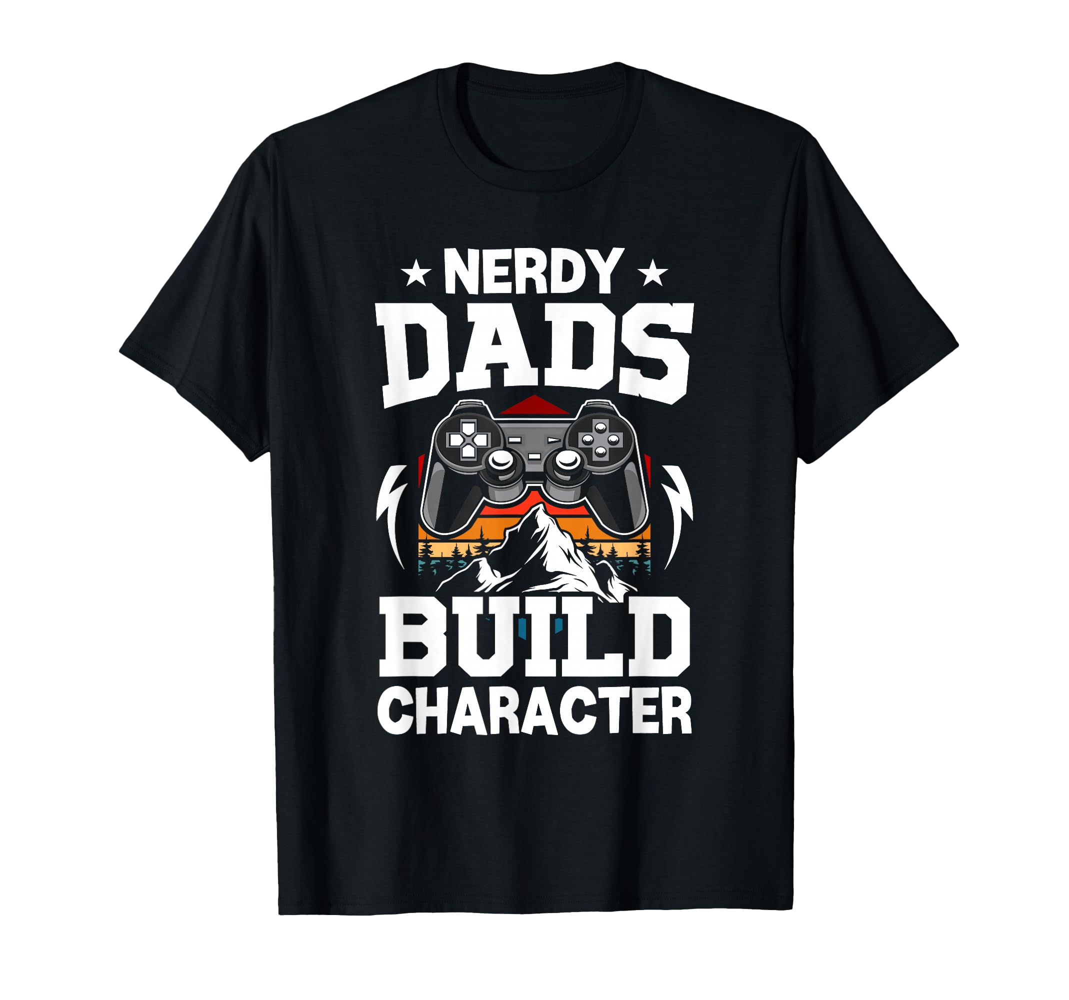 Nerd Dad Build Character Video Gamer Gaming T-Shirt